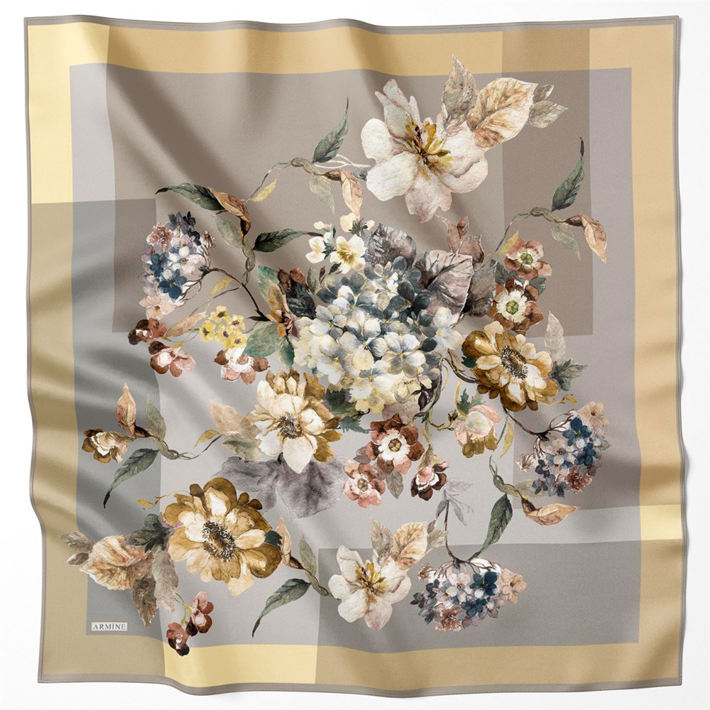 Armine Silk Scarf 2022 Spring-Summer - 8707D-09 - Satin