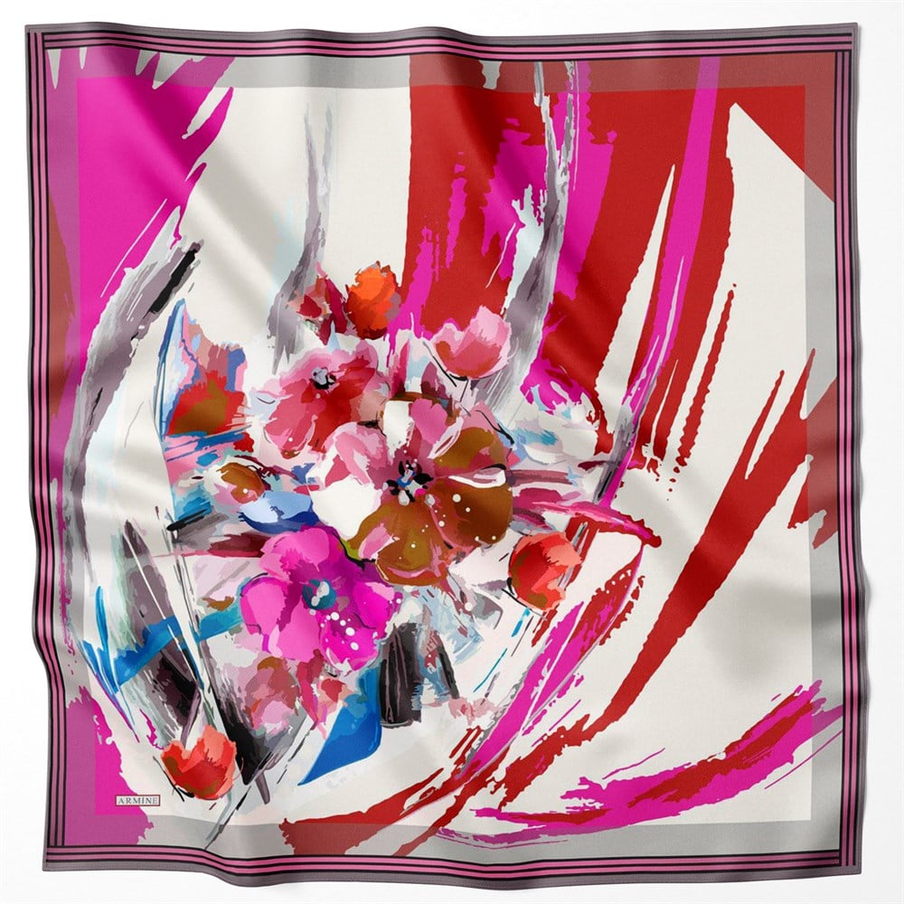 Armine Silk Scarf 2022 Spring-Summer - 8713D-52 - Satin