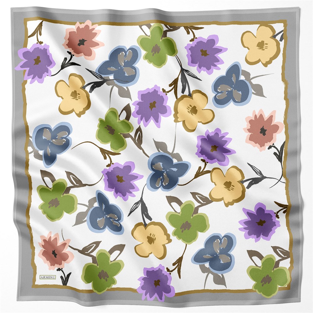 Armine Silk Scarf 2022 Spring-Summer - 8722D-09 - Twill