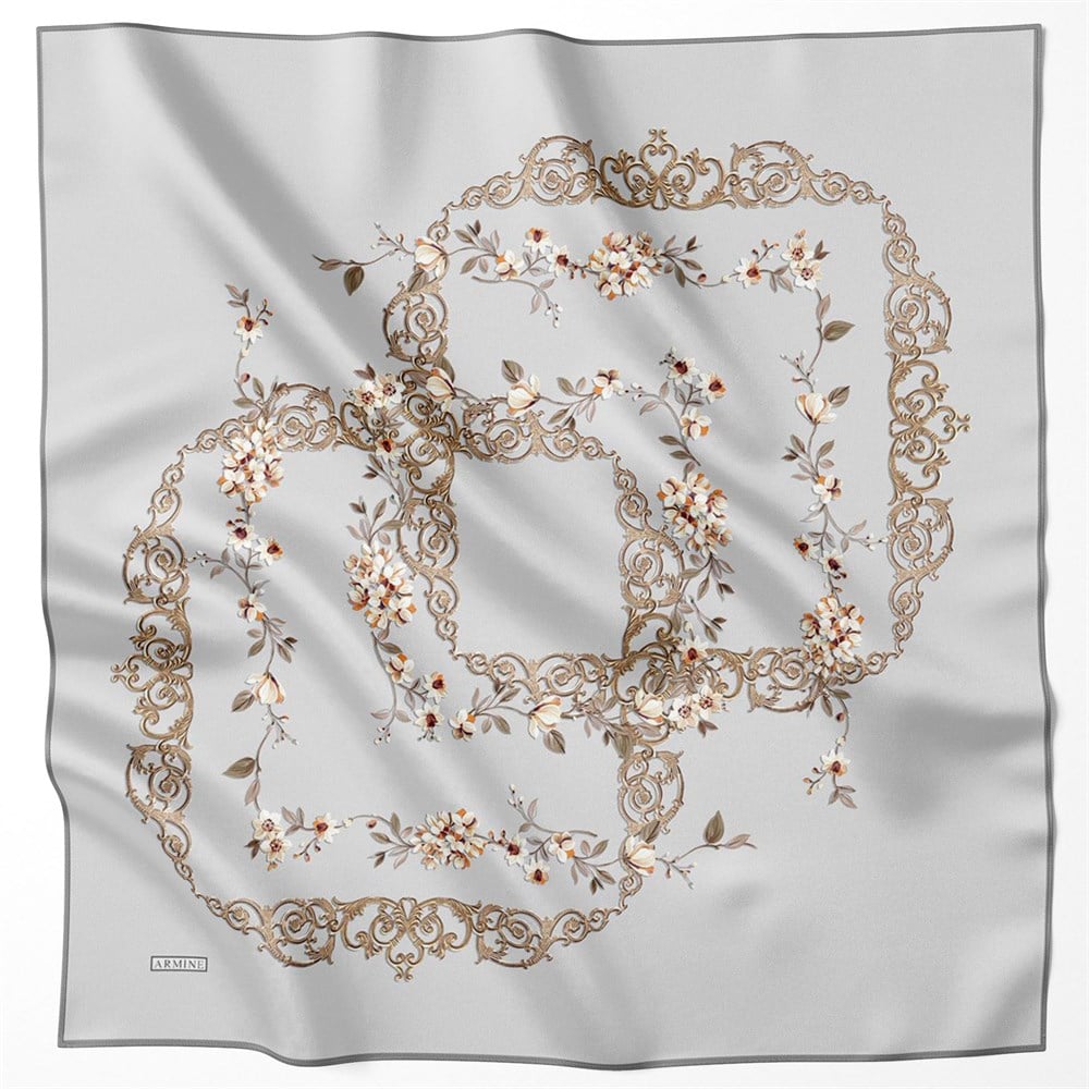 Armine Silk Scarf 2022 Spring-Summer - 8716D-38 - Satin