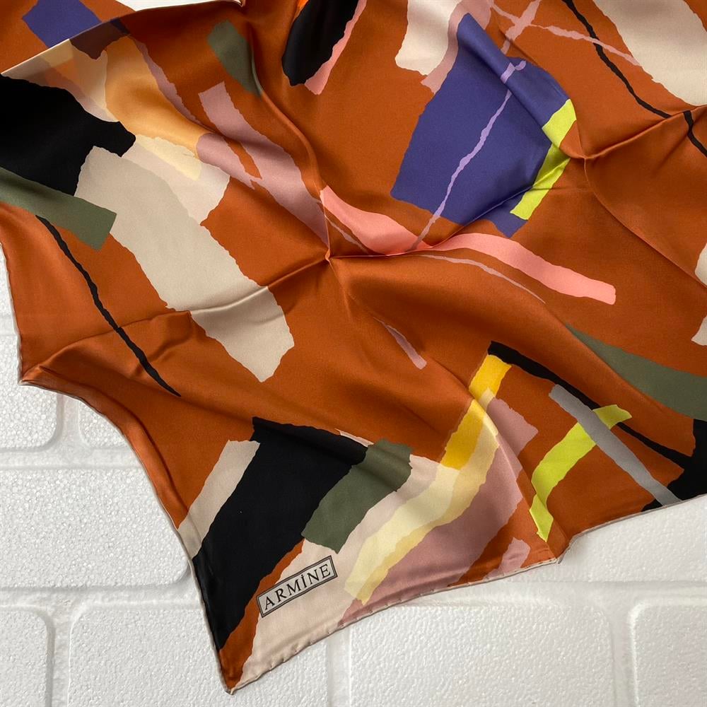 Armine Silk Scarf 2022 Spring-Summer - 8760D-52 - Satin