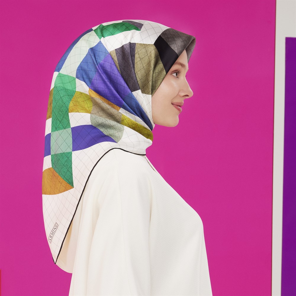 Armine İpek Eşarp 2022 İlkbahar-Yaz - 8705D-62 - Tivil