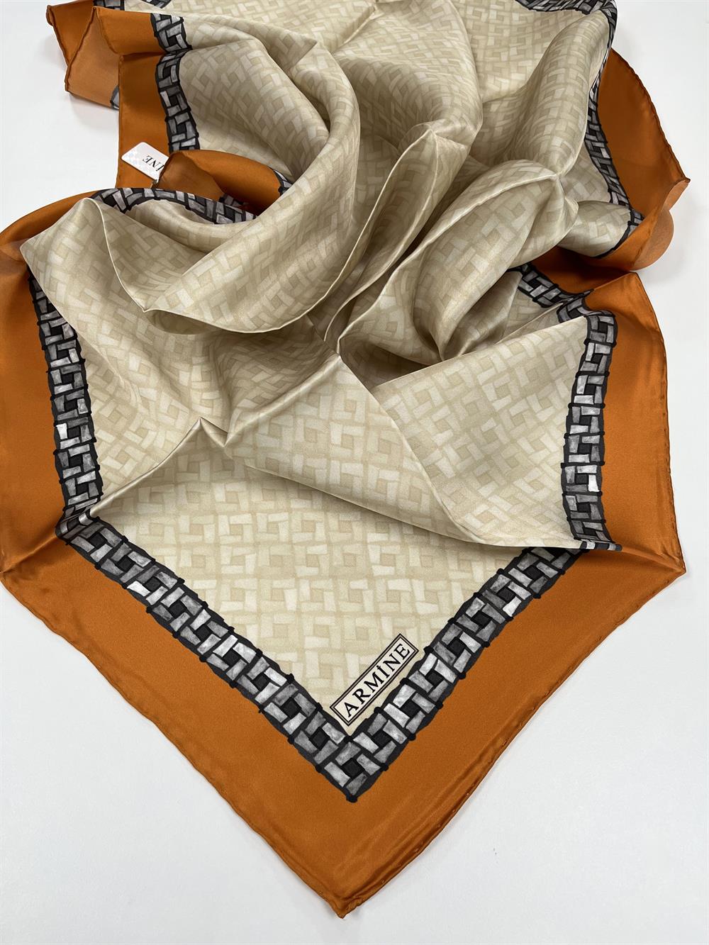 Armine Silk Scarf 2022 Spring-Summer - 8758D-35 - Satin