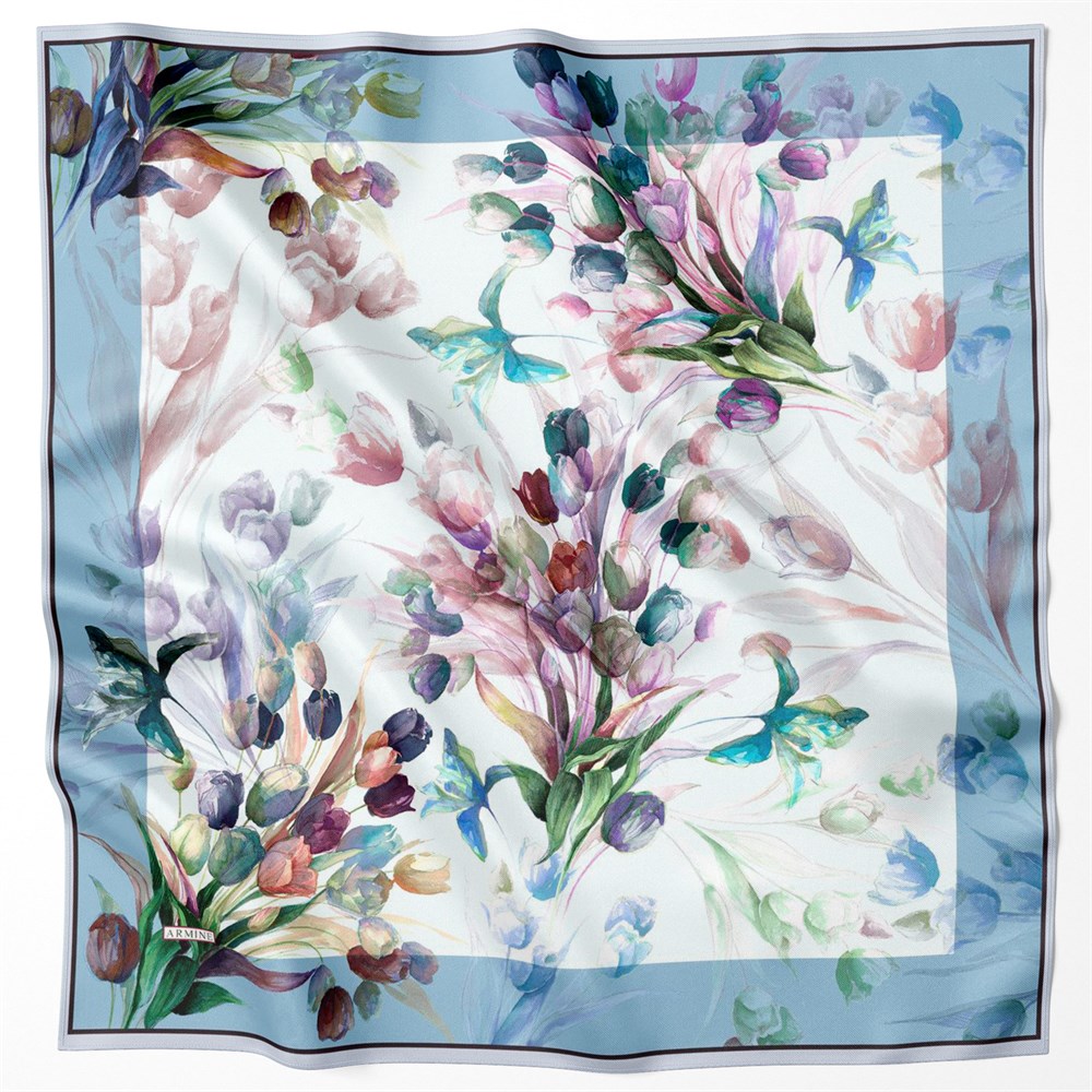 Armine Silk Scarf 2022 Spring-Summer - 8715D-50 - Twill
