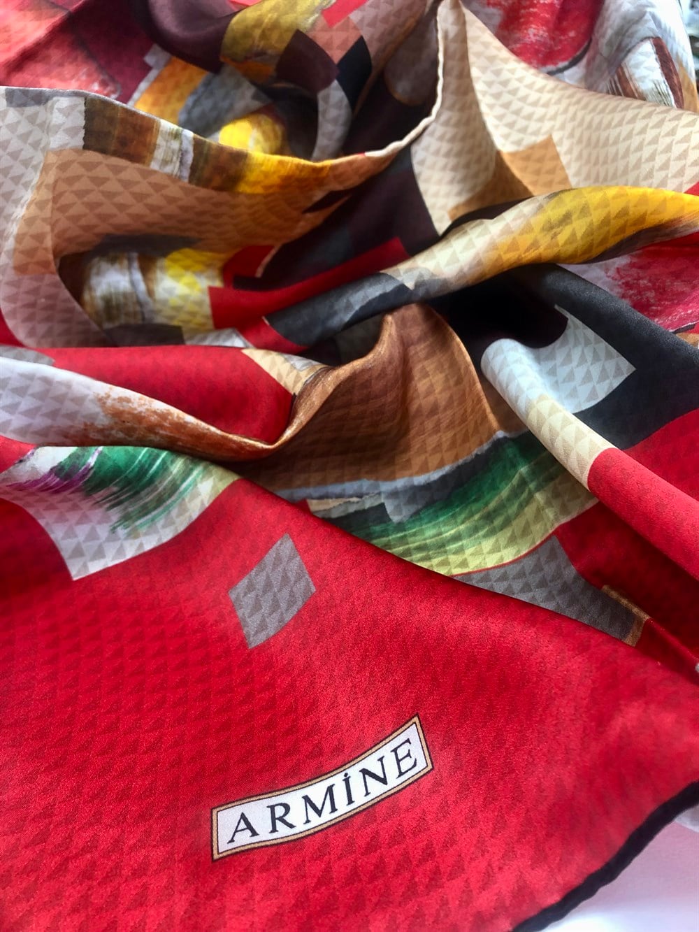 Armine Silk Scarf 2022 Spring-Summer - 8727D-35 - Twill