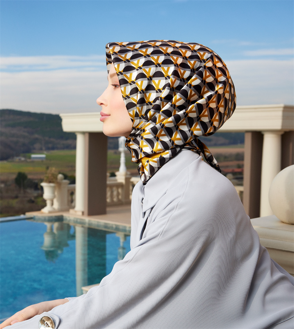 Armine İpek Eşarp 2023 İlkbahar-Yaz - 8903D-38 - Tivil