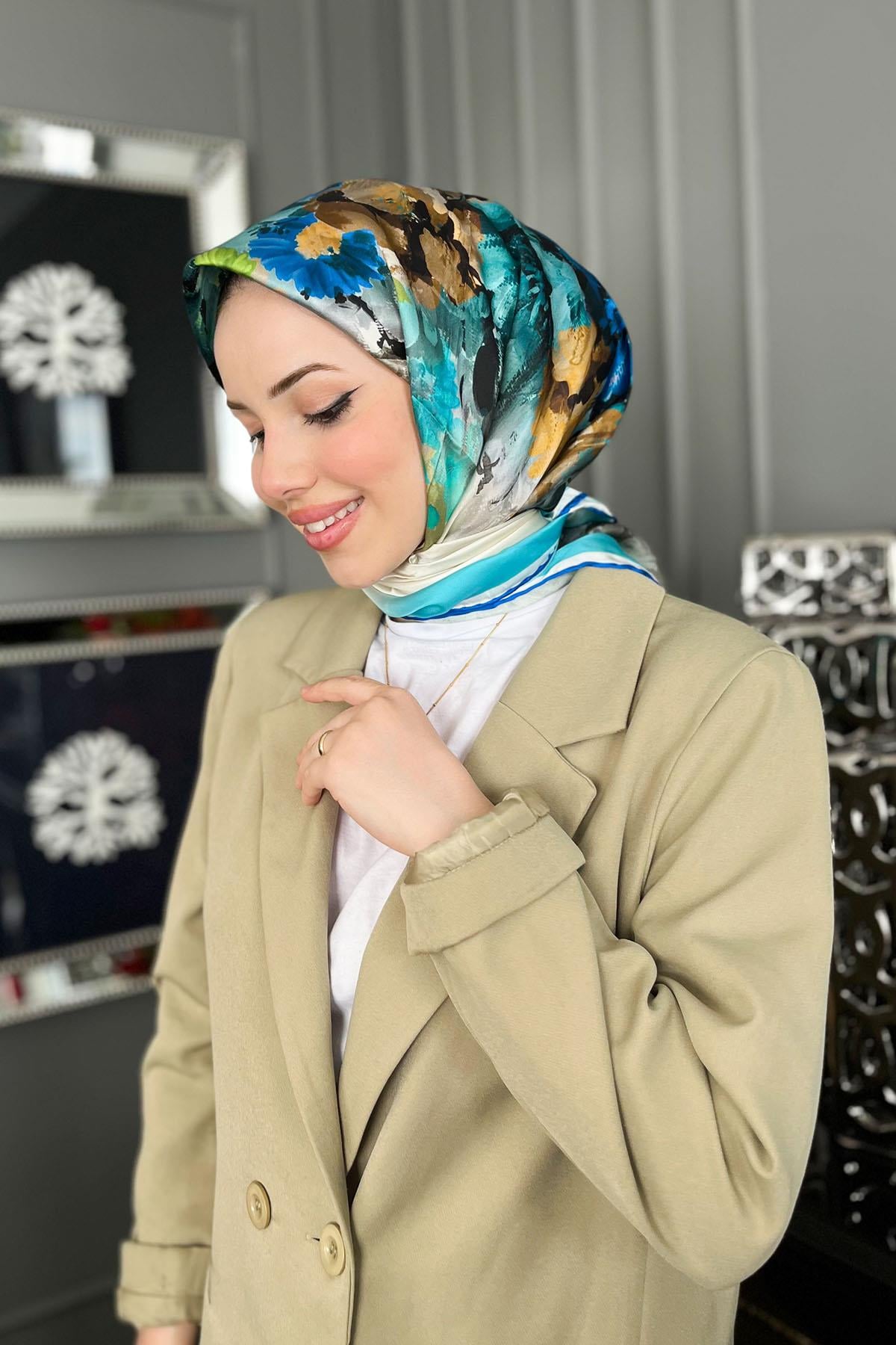 Armine İpek Eşarp 2023 İlkbahar-Yaz - 8949D-35 - Tivil