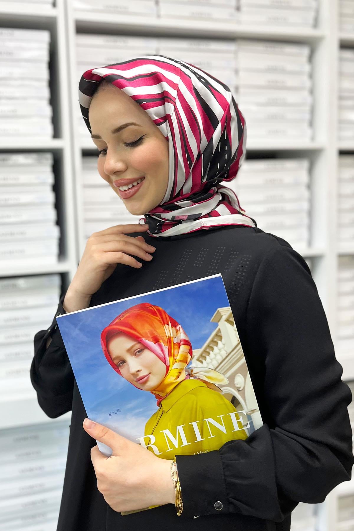 Armine İpek Eşarp 2023 İlkbahar-Yaz - 8943D-55 - Tivil