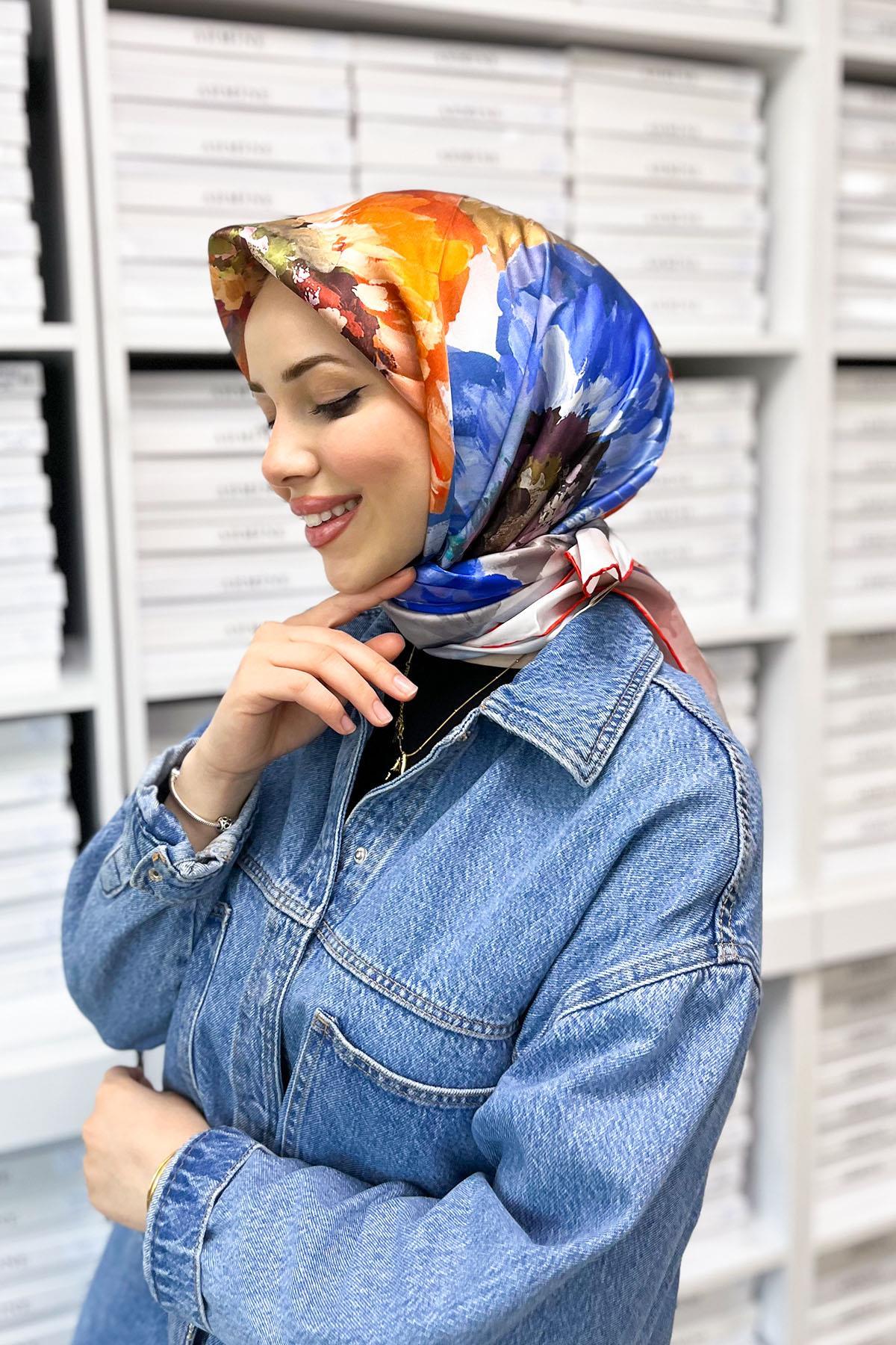 Armine İpek Eşarp 2023 İlkbahar-Yaz - 8951D-36 - Tivil