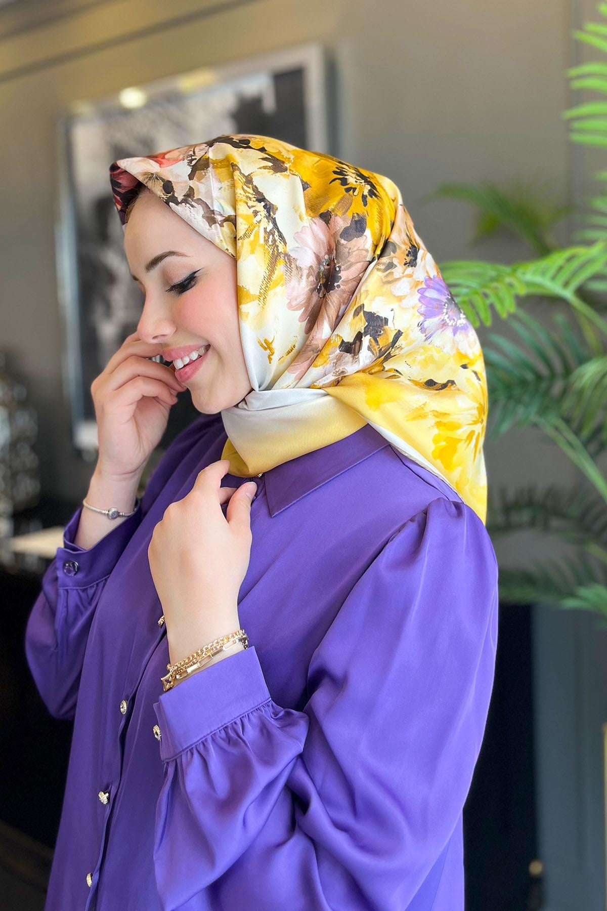 Armine İpek Eşarp 2023 İlkbahar-Yaz - 8949D-06 - Tivil
