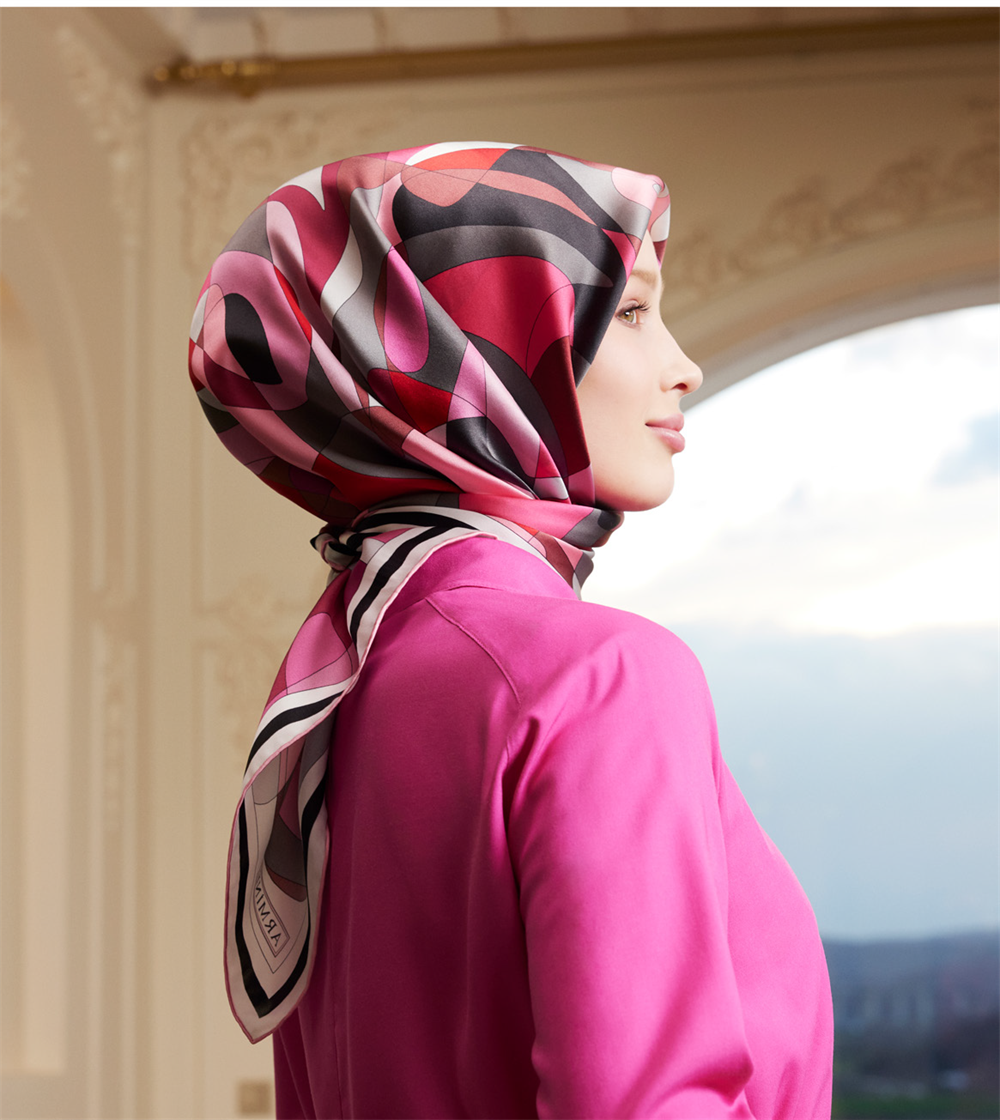 Armine İpek Eşarp 2023 İlkbahar-Yaz - 8926D-38 - Tivil