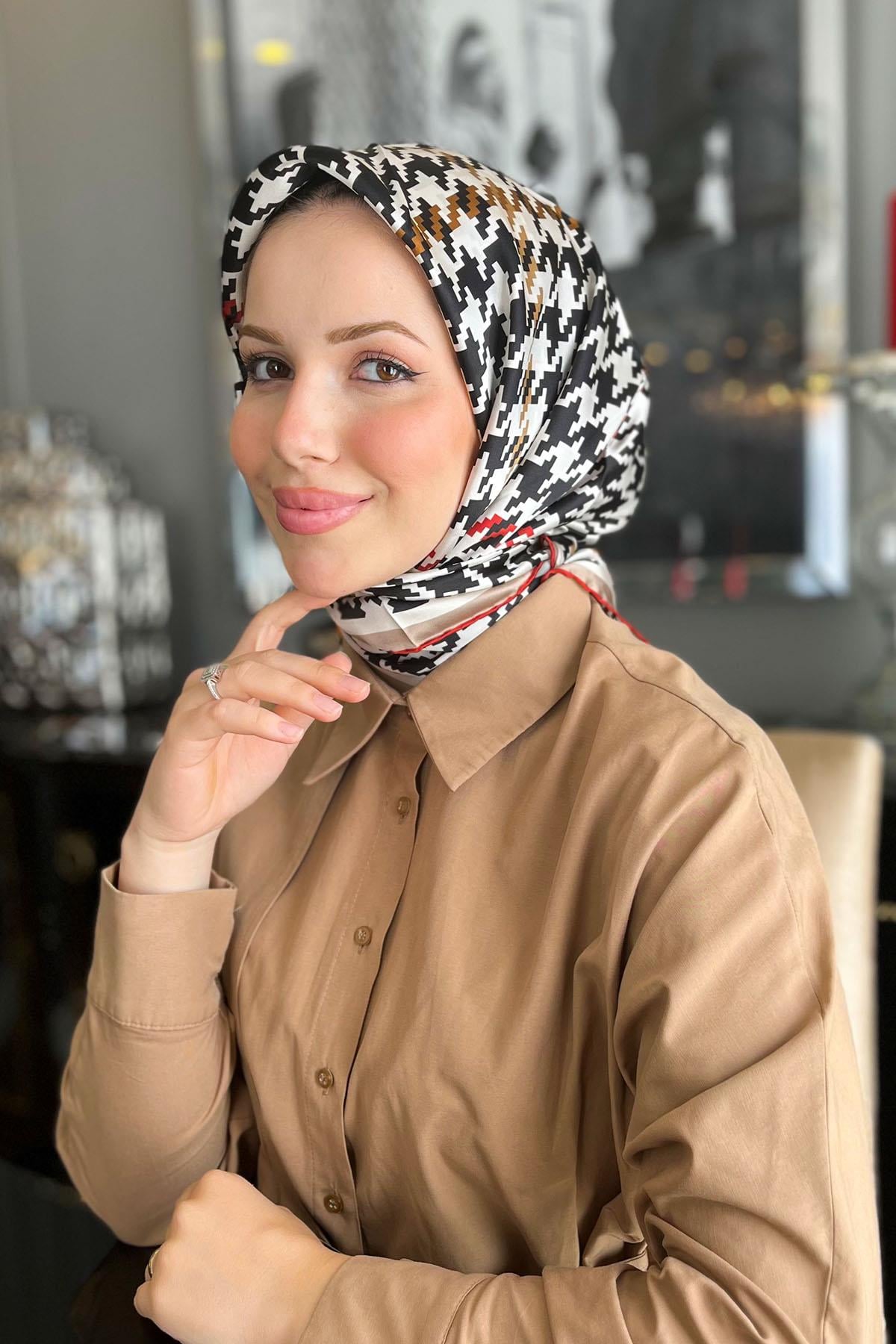 Armine İpek Eşarp 2023/2024 Sonbahar Kış - 9000D-01 - Sura