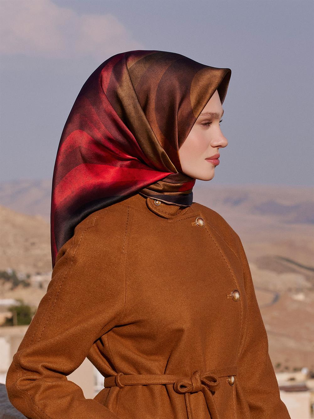 Armine İpek Eşarp 2023/2024 Sonbahar Kış - 9021DS-03 - Sura