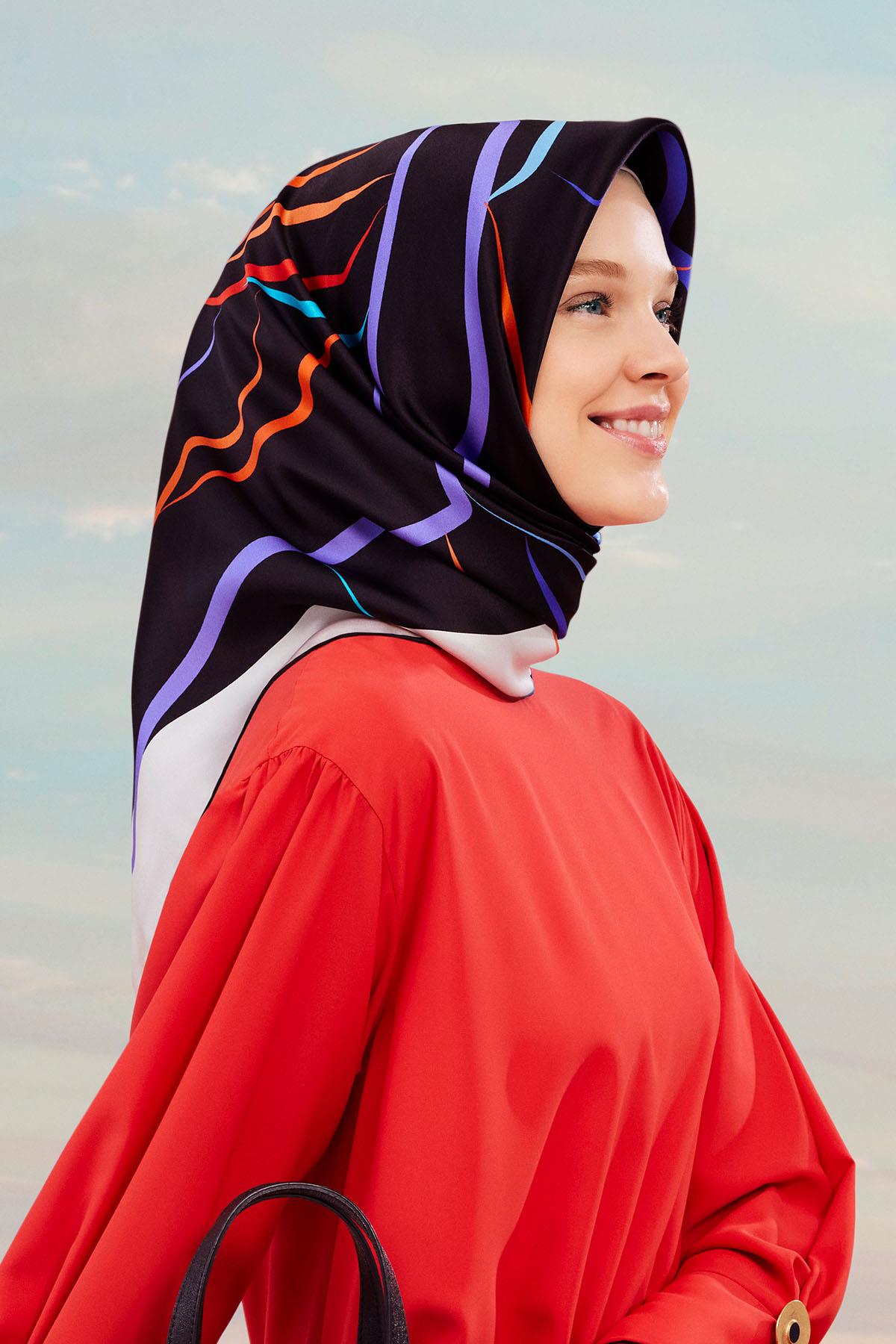 Armine İpek Eşarp 2024 İlkbahar-Yaz - 9115D-01 - Tivil