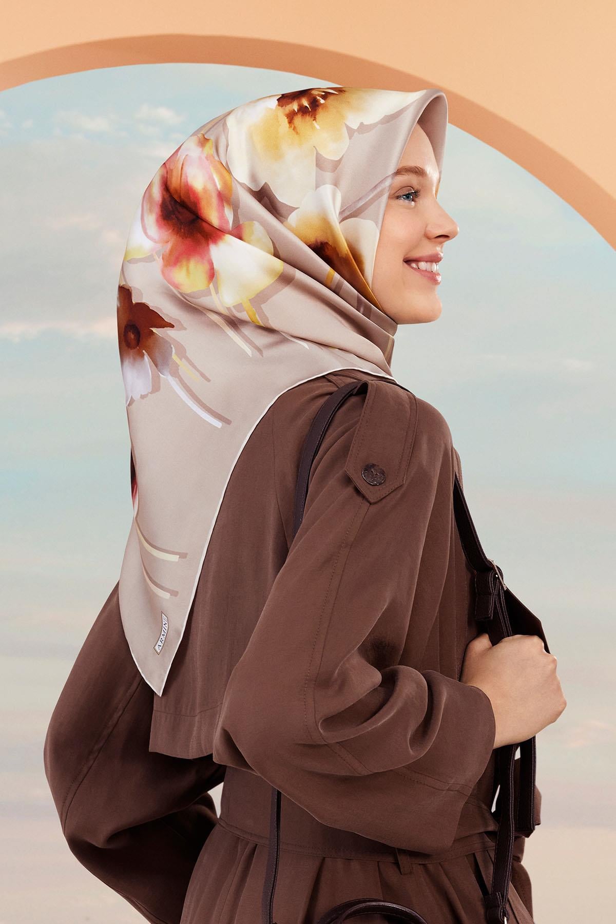 Armine İpek Eşarp 2024 İlkbahar-Yaz - 9105D-33 - Tivil