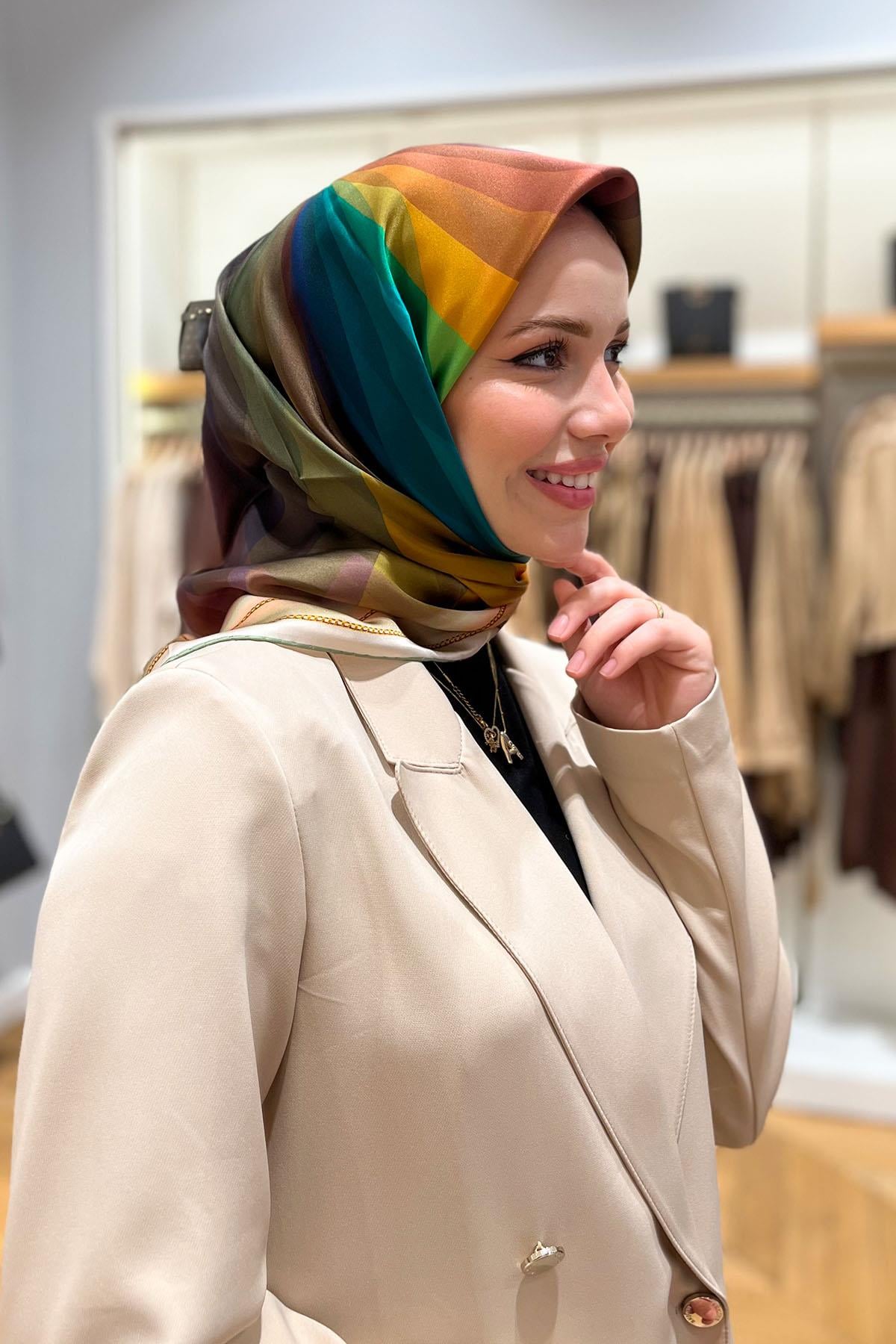 Armine İpek Eşarp 2024 İlkbahar-Yaz - 9112D-33 - Tivil