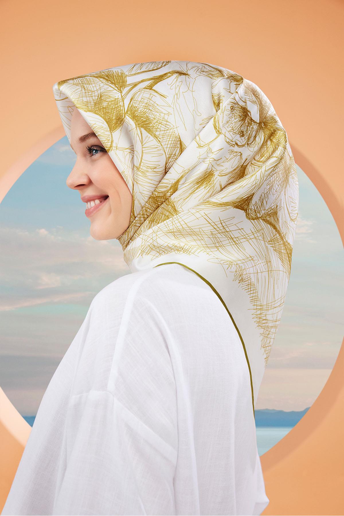 Armine İpek Eşarp 2024 İlkbahar-Yaz - 9121D-31 - Tivil