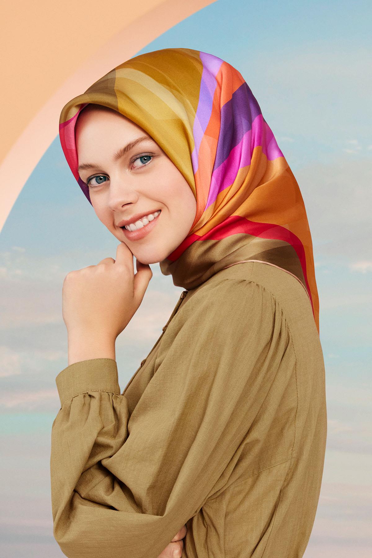 Armine İpek Eşarp 2024 İlkbahar-Yaz - 9137D(S)-02 - Sura
