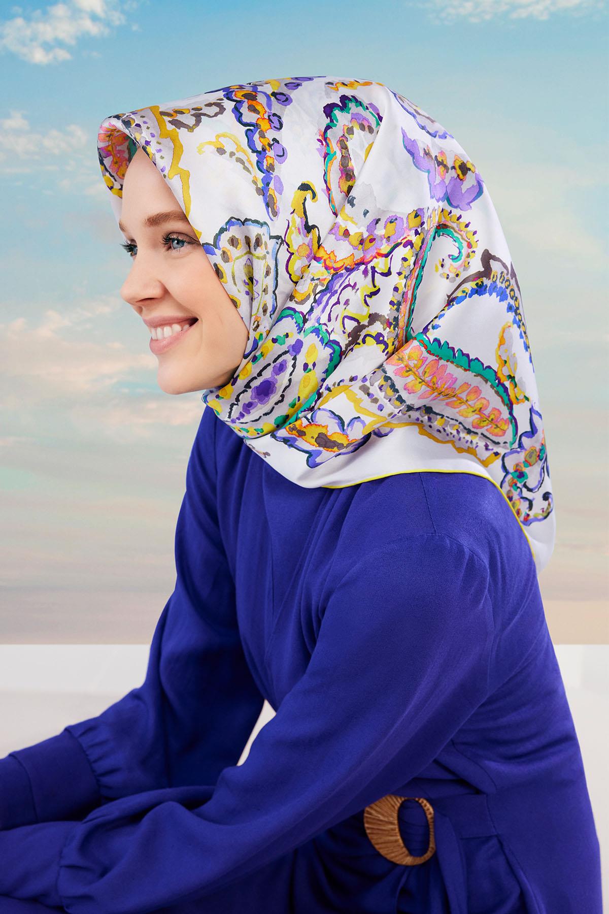 Armine İpek Eşarp 2024 İlkbahar-Yaz - 9130D-83 - Tivil