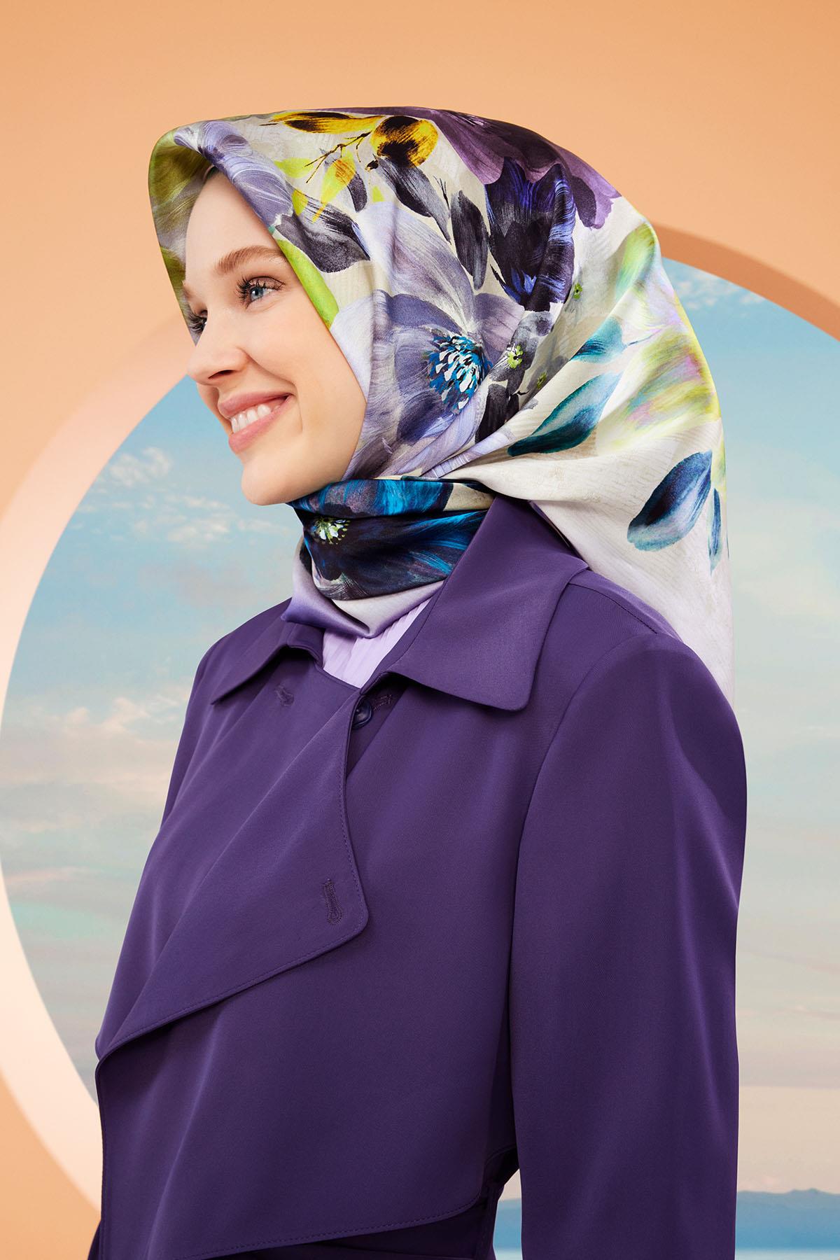Armine İpek Eşarp 2024 İlkbahar-Yaz - 9133D-53 - Sura