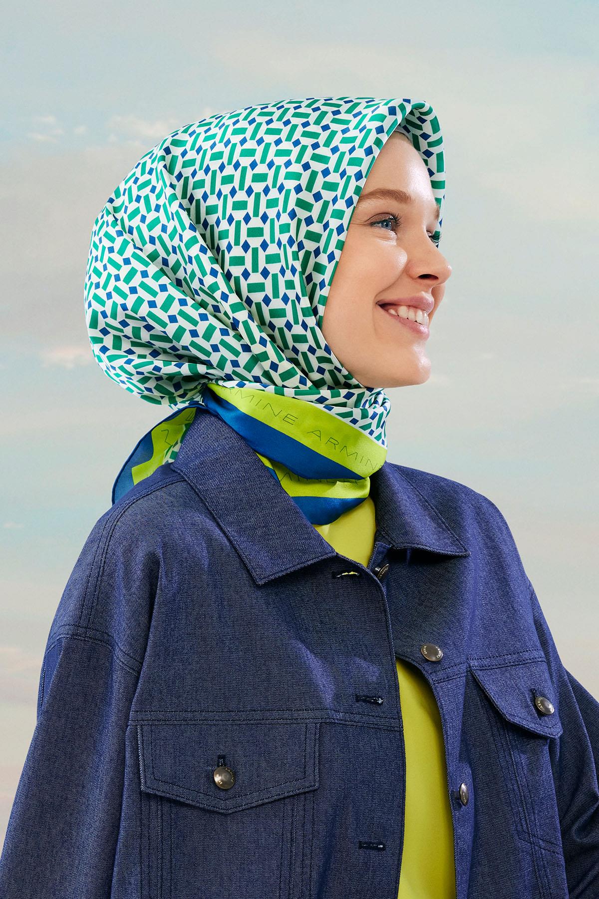 Armine İpek Eşarp 2024 İlkbahar-Yaz - 9151D-01 - Sura