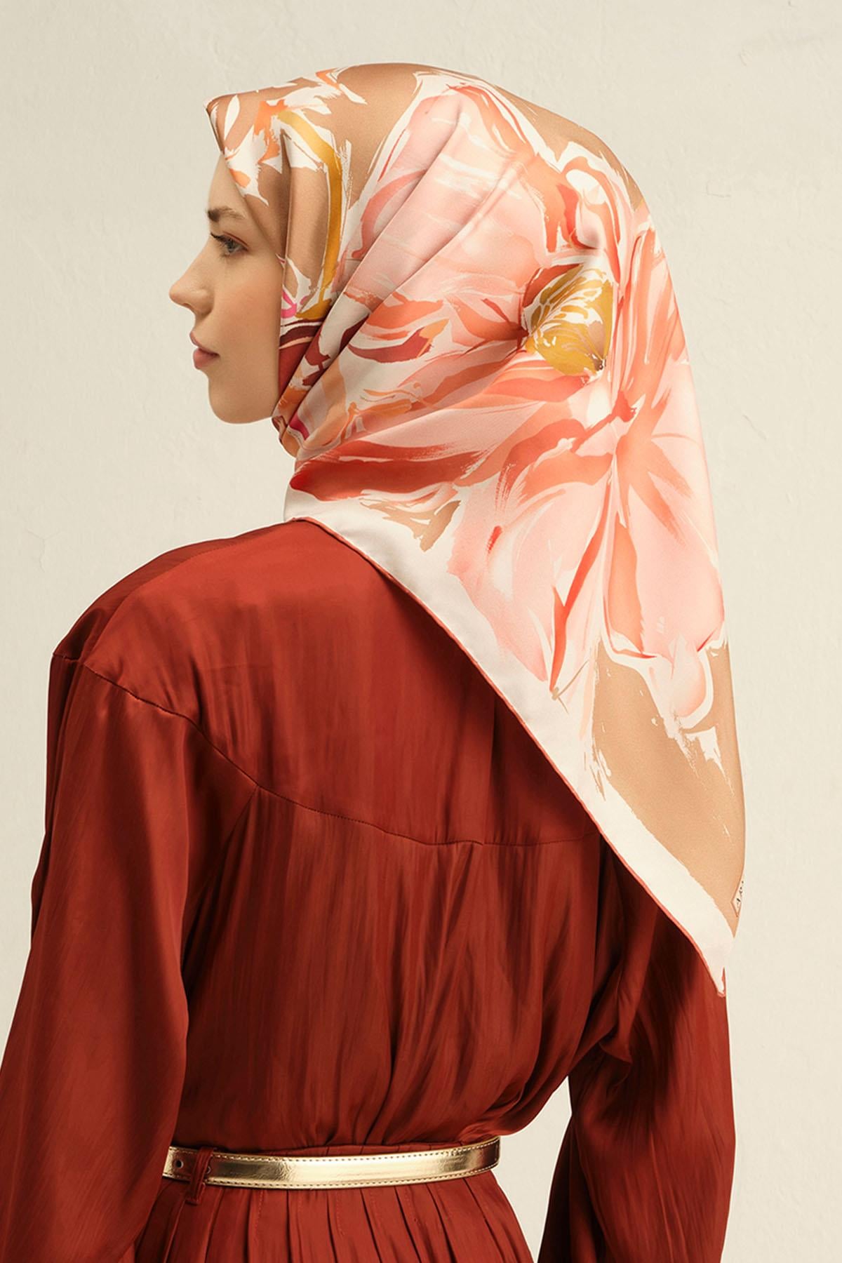 Armine İpek Eşarp 2025 İlkbahar-Yaz - 9337D-03 - Tivil