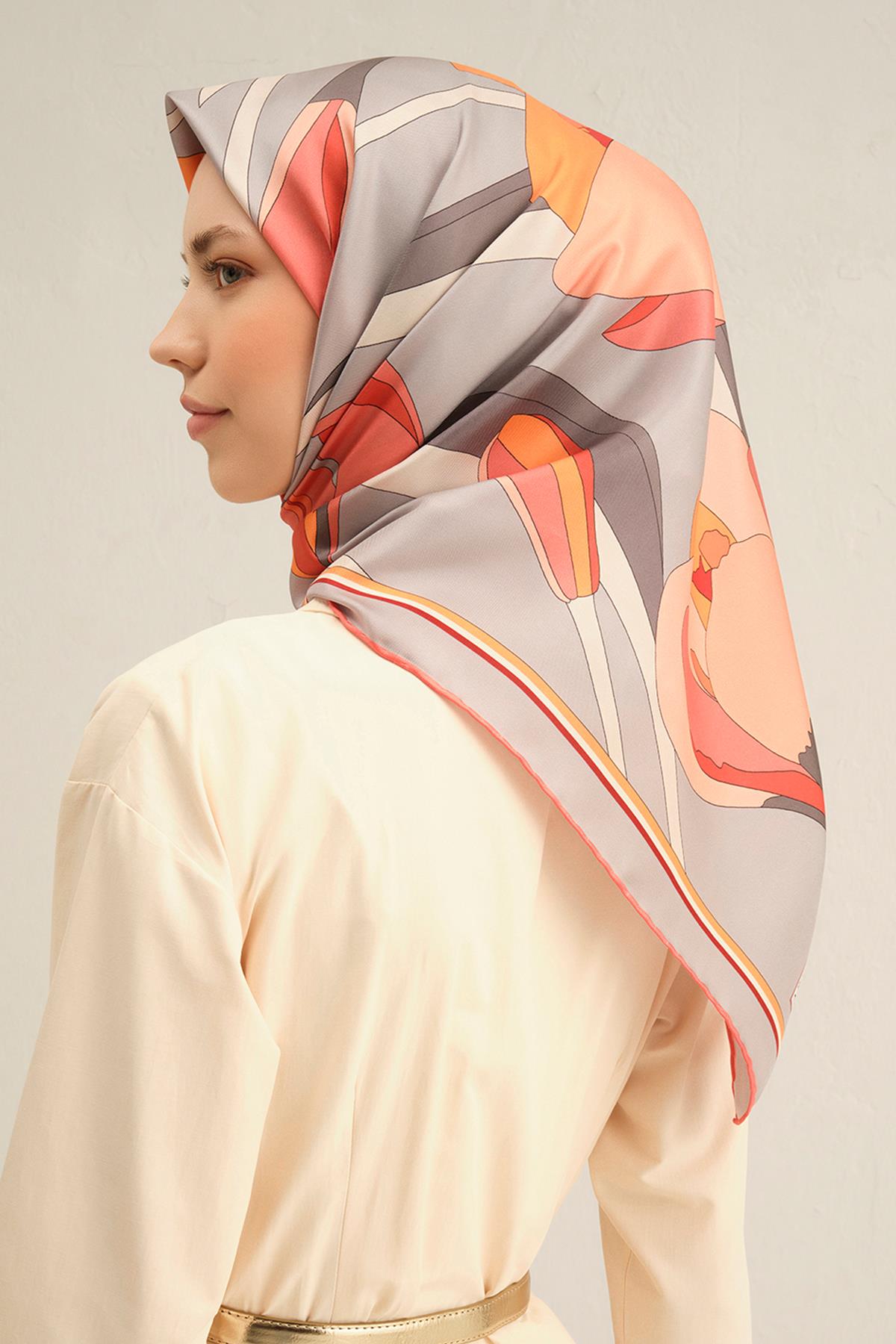 Armine İpek Eşarp 2025 İlkbahar-Yaz - 9302D-35 - Tivil