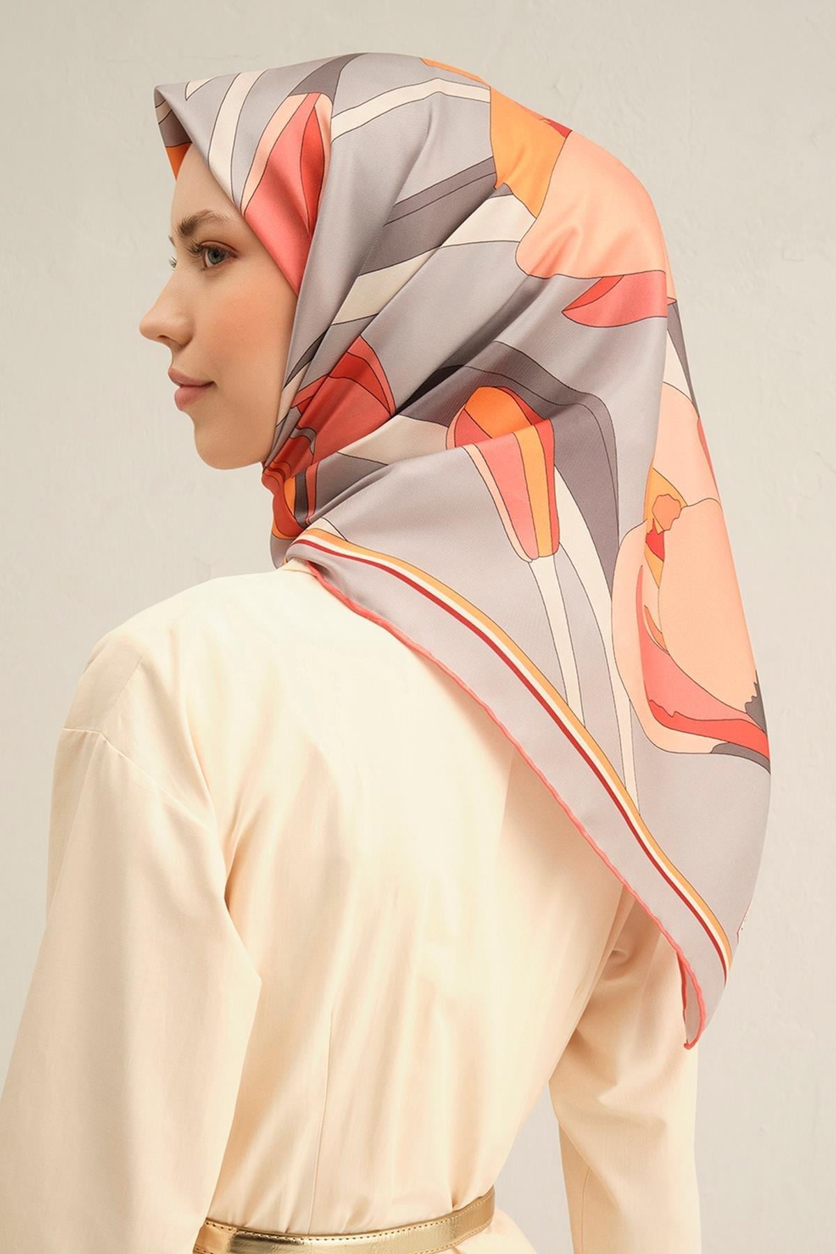 Armine Silk Scarf 2025 Spring-Summer - 9302D-35 - Satin