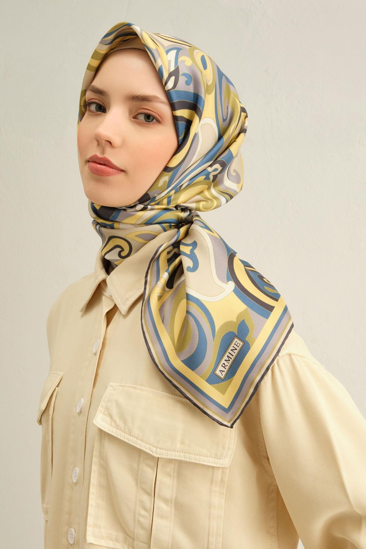 Armine İpek Eşarp 2025 İlkbahar-Yaz - 9323D-80 - Sura