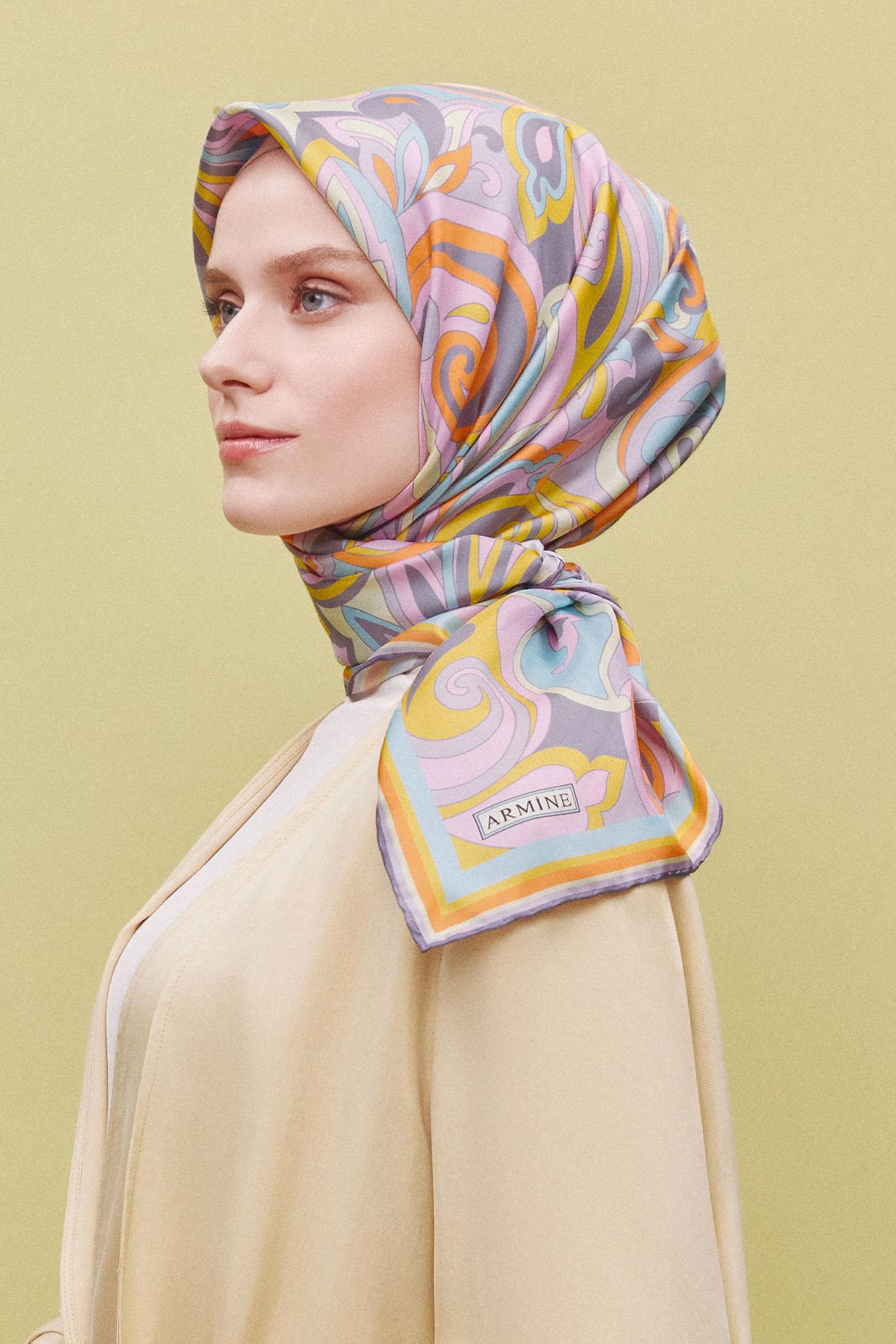 Armine İpek Eşarp 2025 İlkbahar-Yaz - 9323D-81 - Tivil