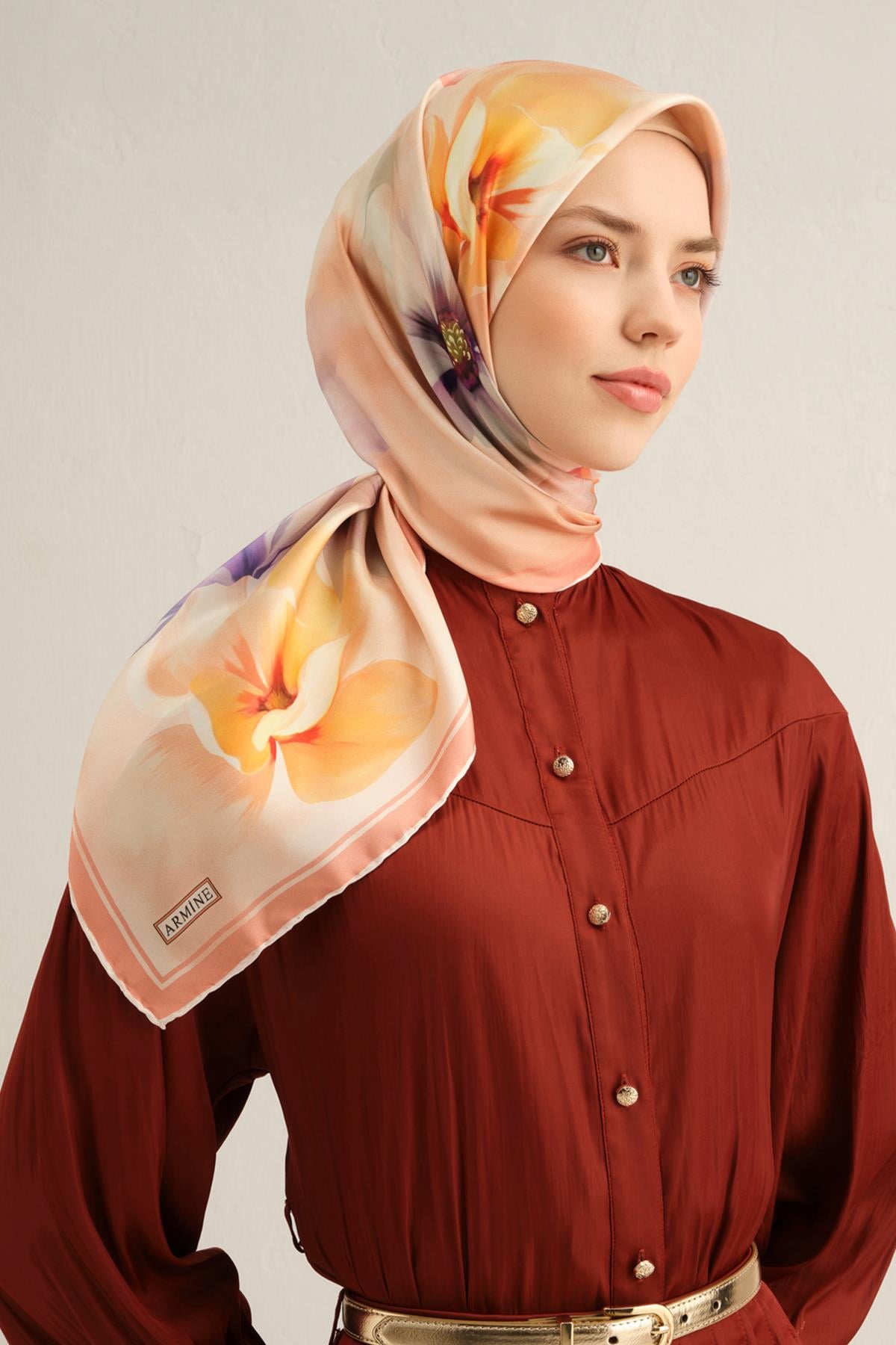 Armine İpek Eşarp 2025 İlkbahar-Yaz - 9305D-34 - Tivil