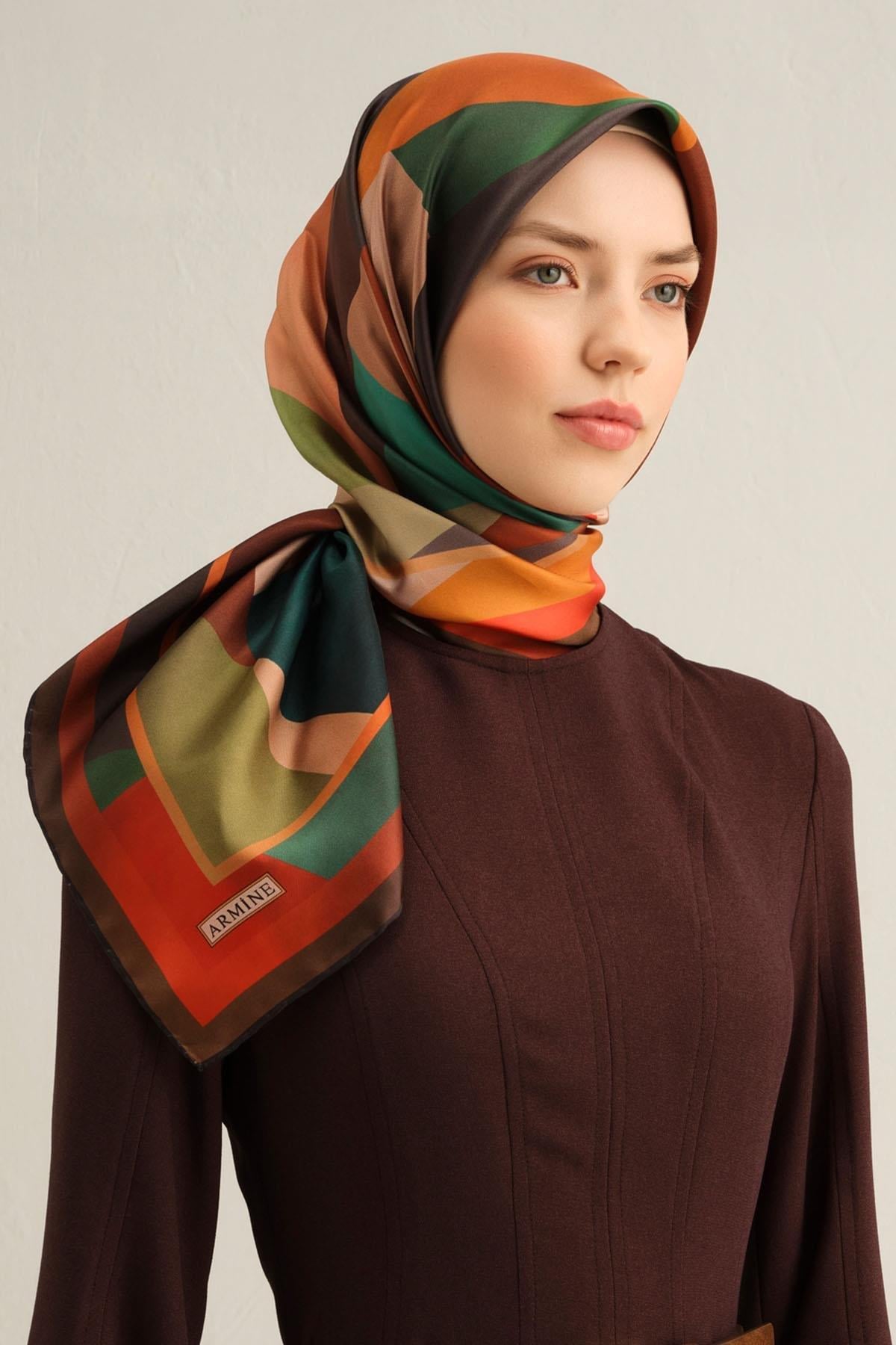 Armine Silk Scarf 2025 Spring-Summer - 9331D-83 - Satin
