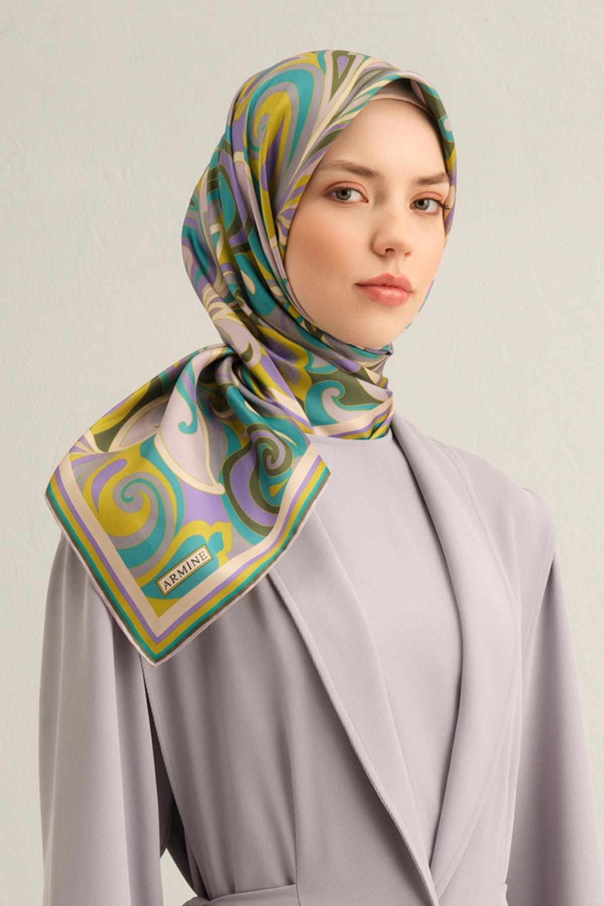 Armine İpek Eşarp 2025 İlkbahar-Yaz - 9323D-84 - Sura