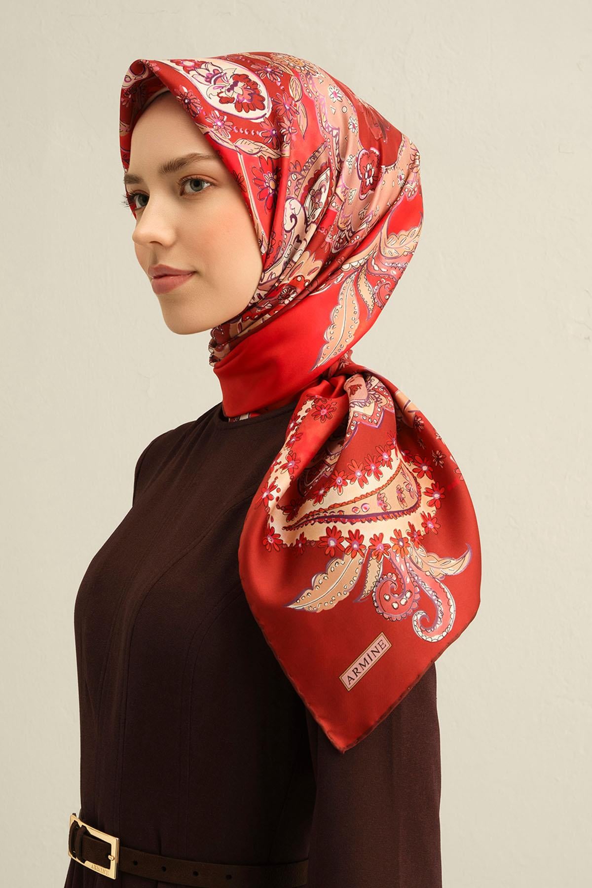 Armine İpek Eşarp 2025 İlkbahar-Yaz - 9338D-50 - Tivil
