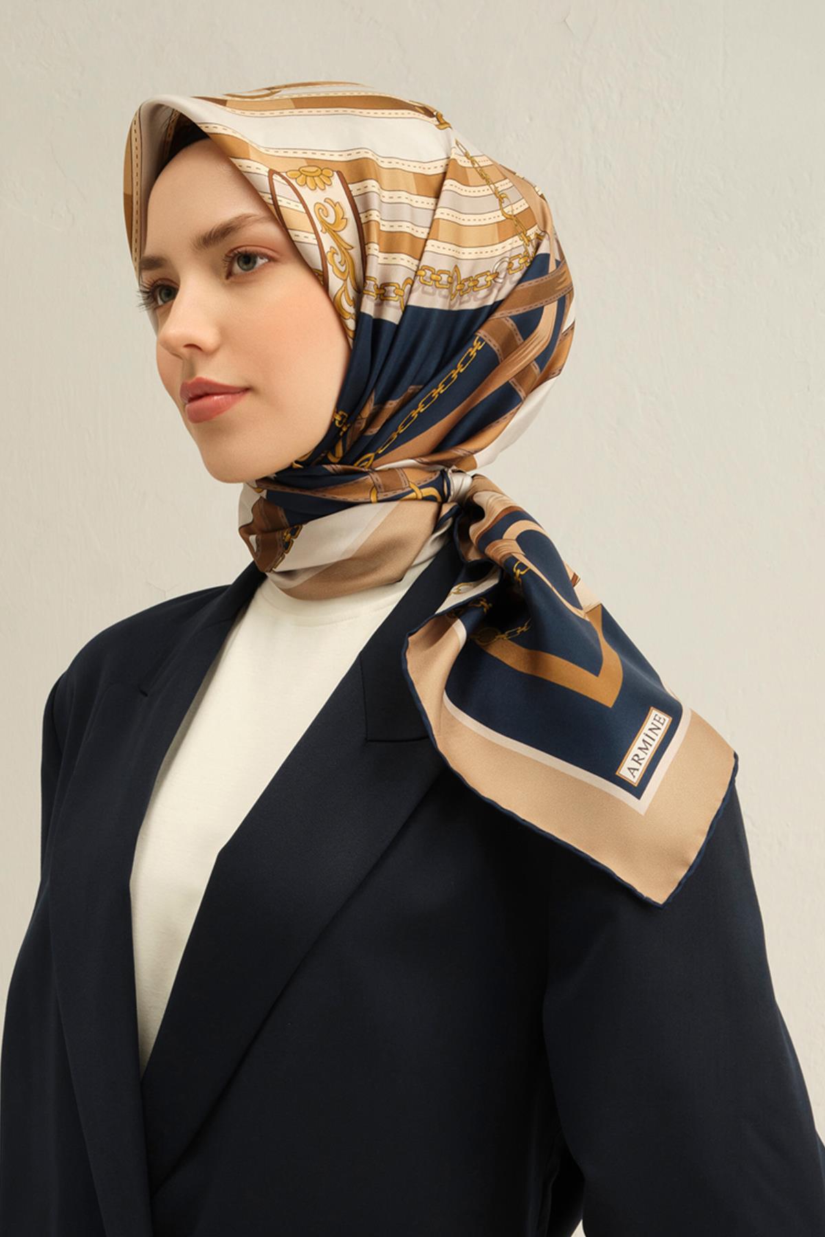 Armine Silk Scarf 2025 Spring-Summer - 9315D-02 - Satin