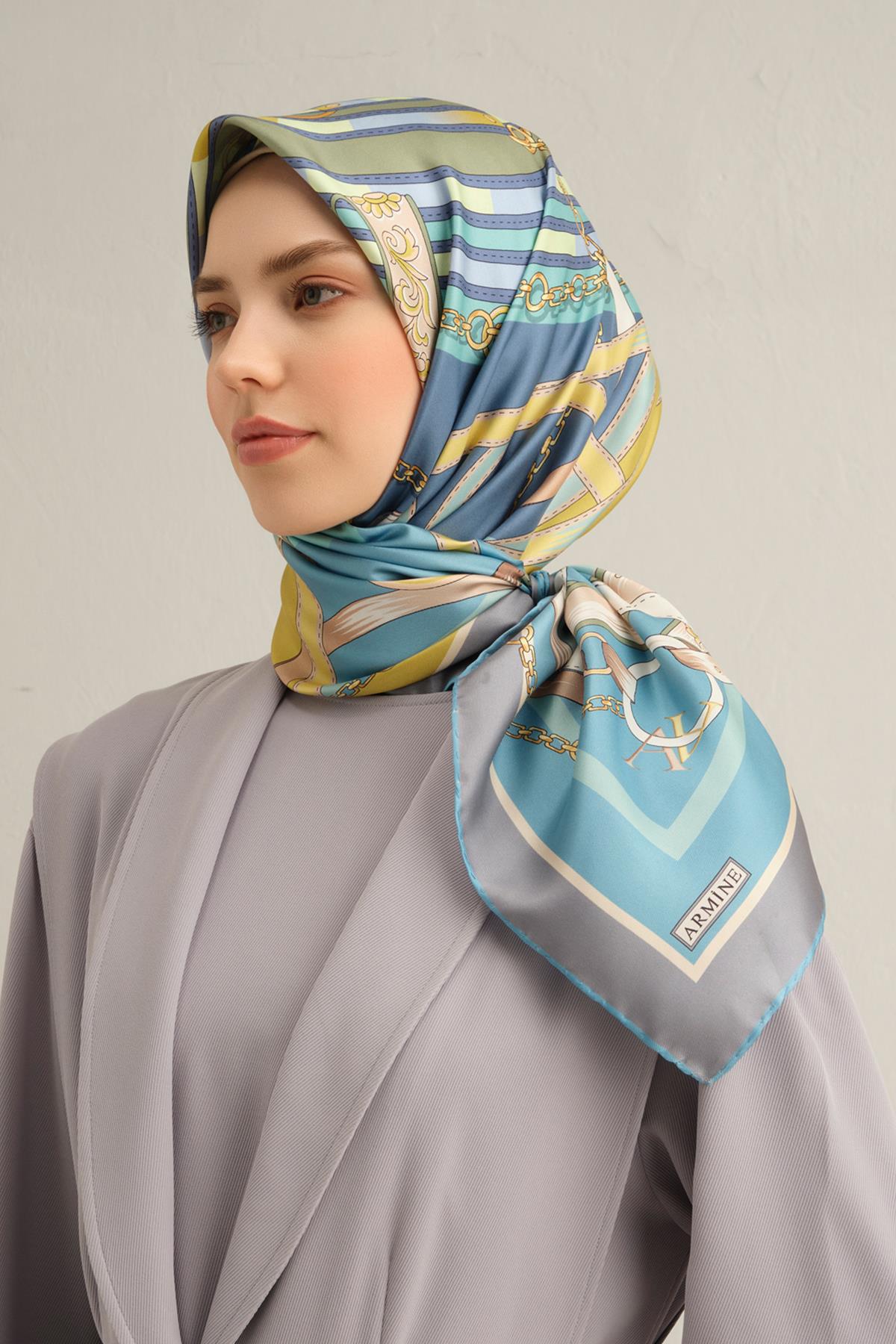 Armine İpek Eşarp 2025 İlkbahar-Yaz - 9315D-84 - Sura