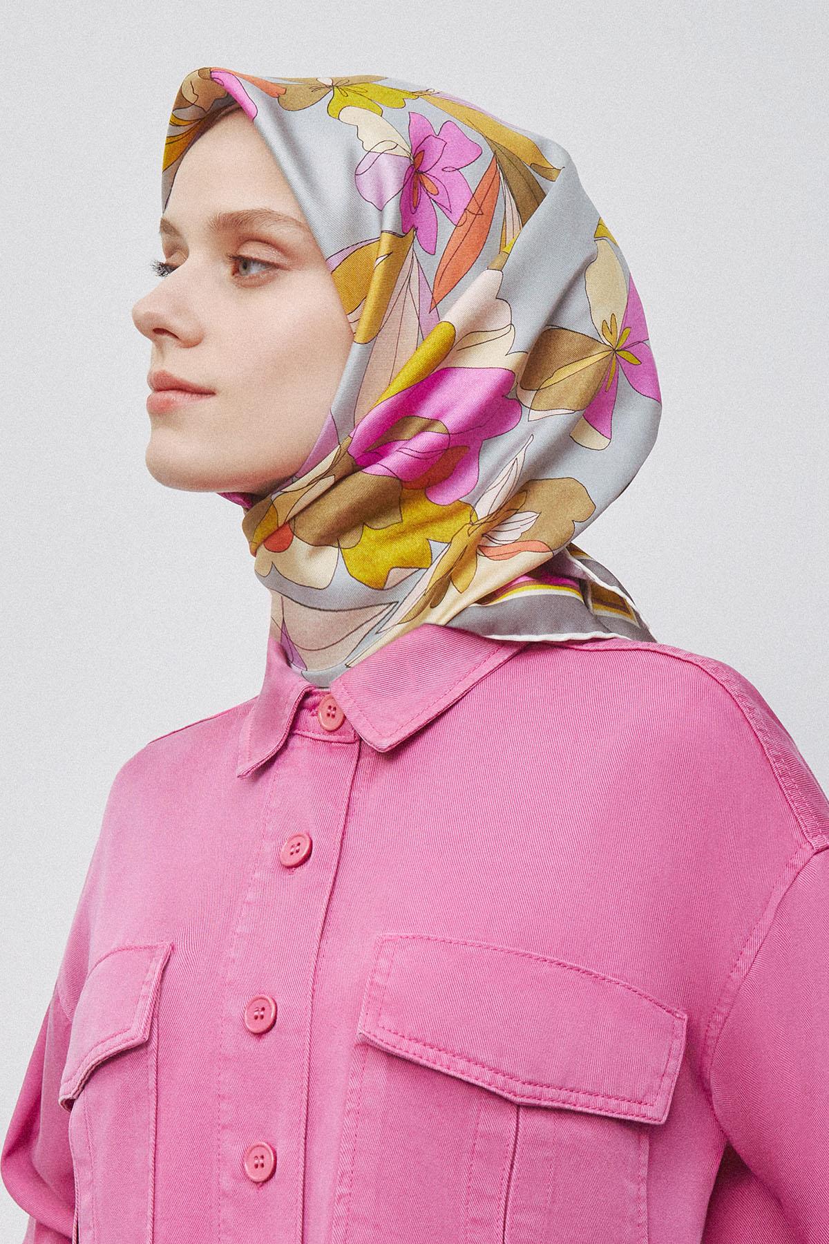 Armine İpek Eşarp 2025 İlkbahar-Yaz - 9312D-33 - Tivil