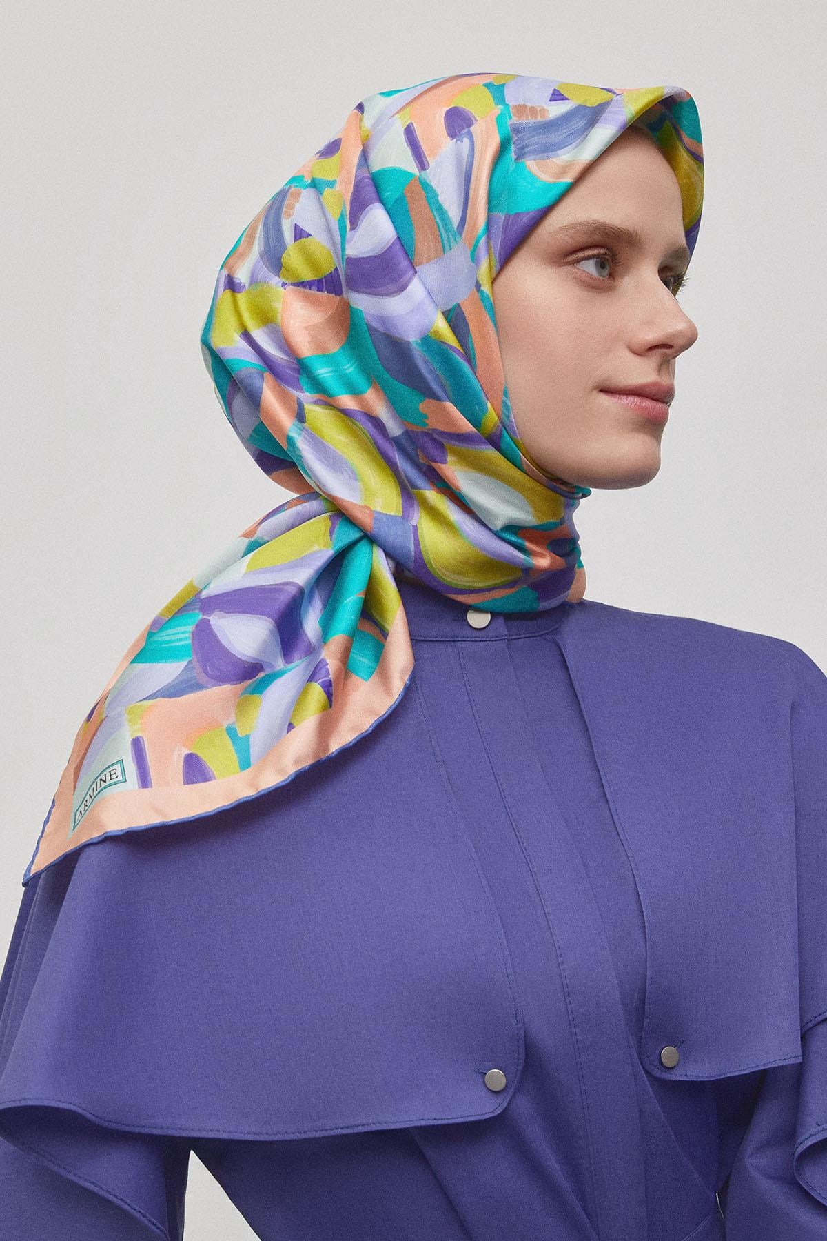Armine İpek Eşarp 2025 İlkbahar-Yaz - 9329D-05 - Tivil