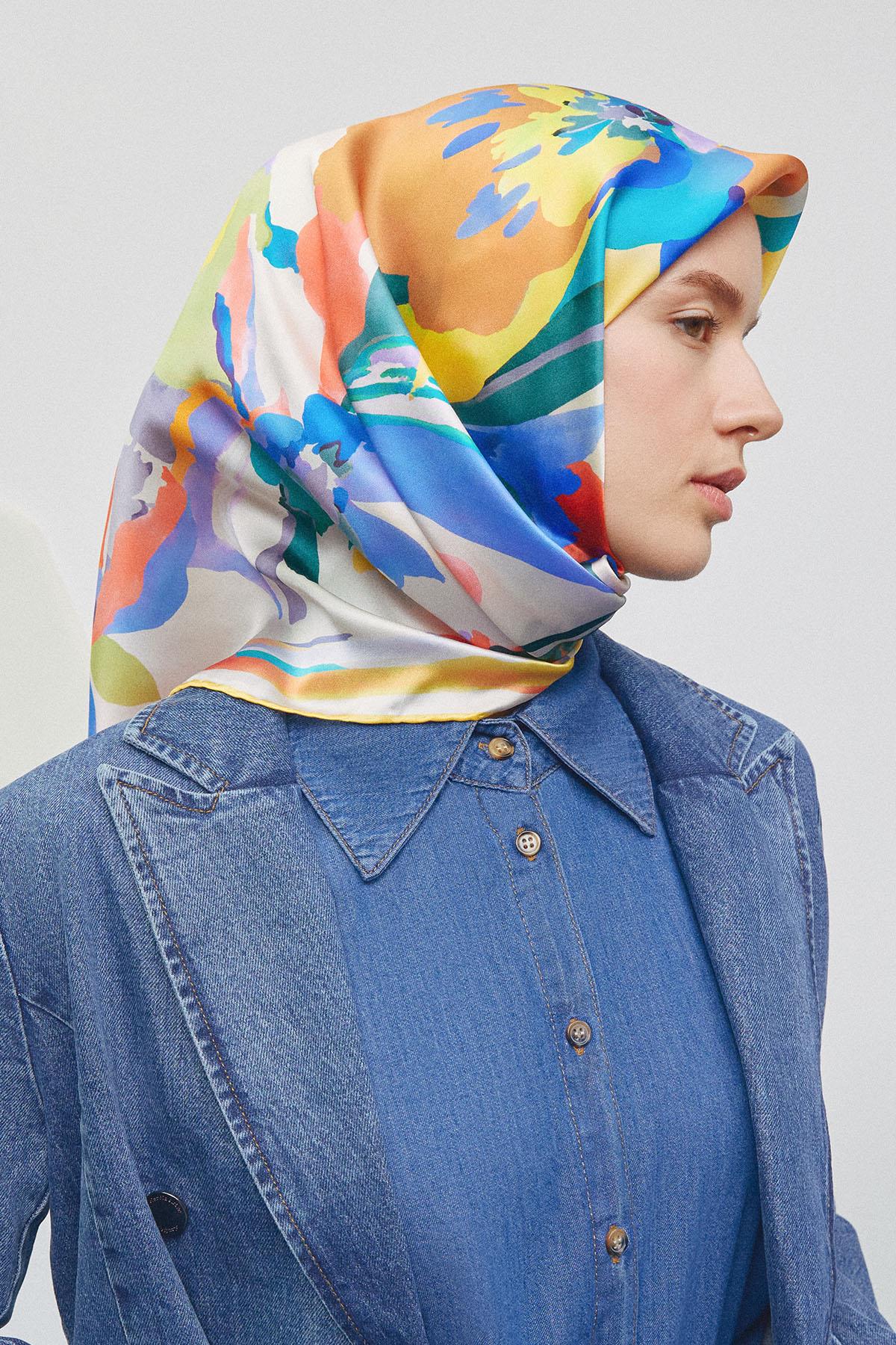 Armine İpek Eşarp 2025 İlkbahar-Yaz - 9340D-83 - Tivil