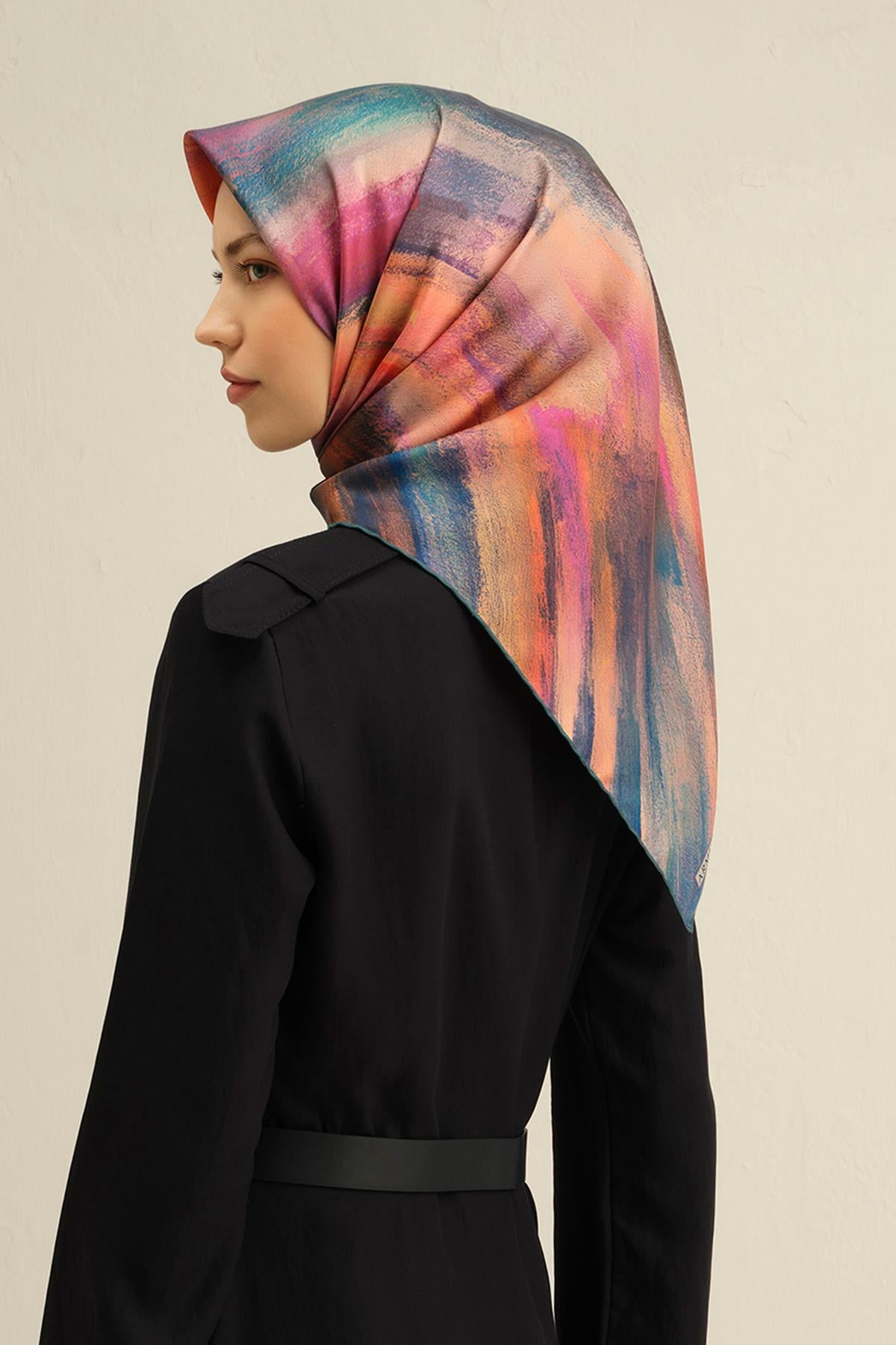 Armine Silk Scarf 2025 Spring-Summer - 9308D-01 - Twill