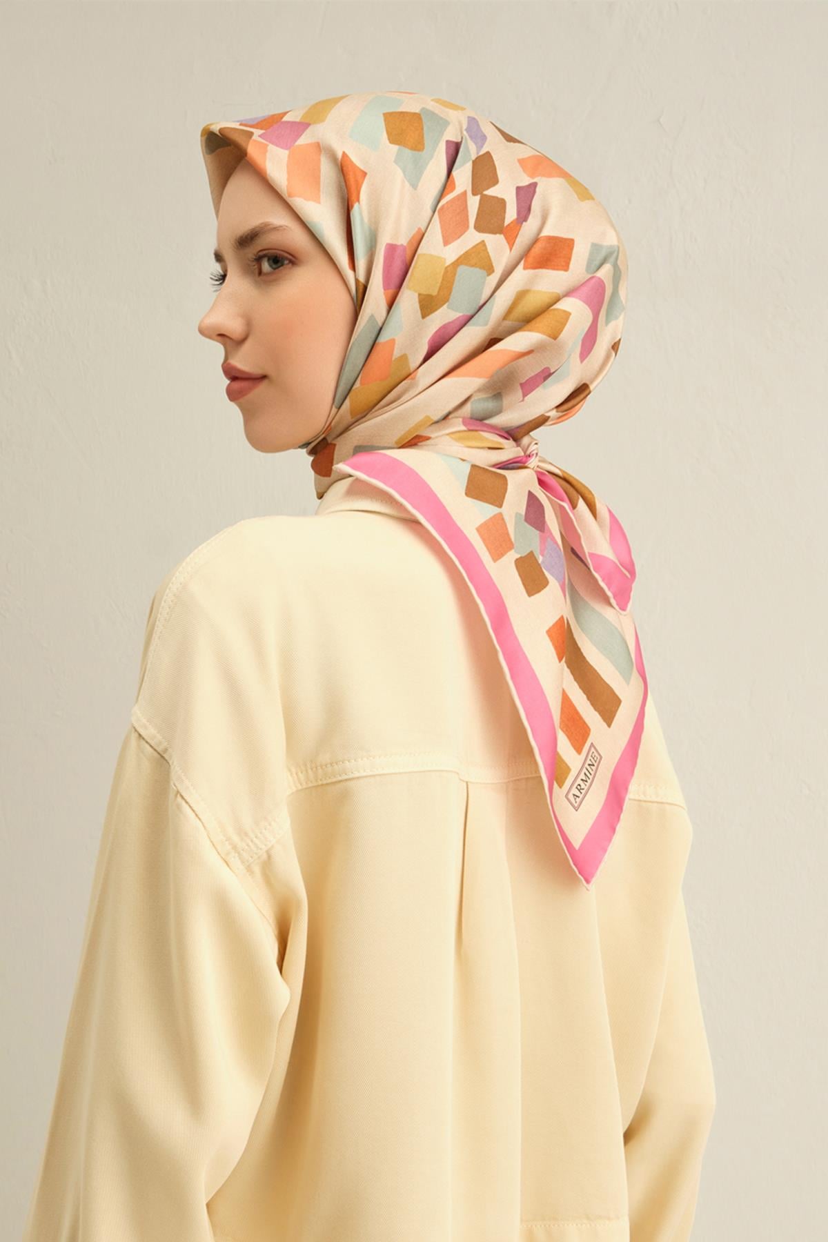 Armine Silk Scarf 2025 Spring-Summer - 9341D-33 - Satin
