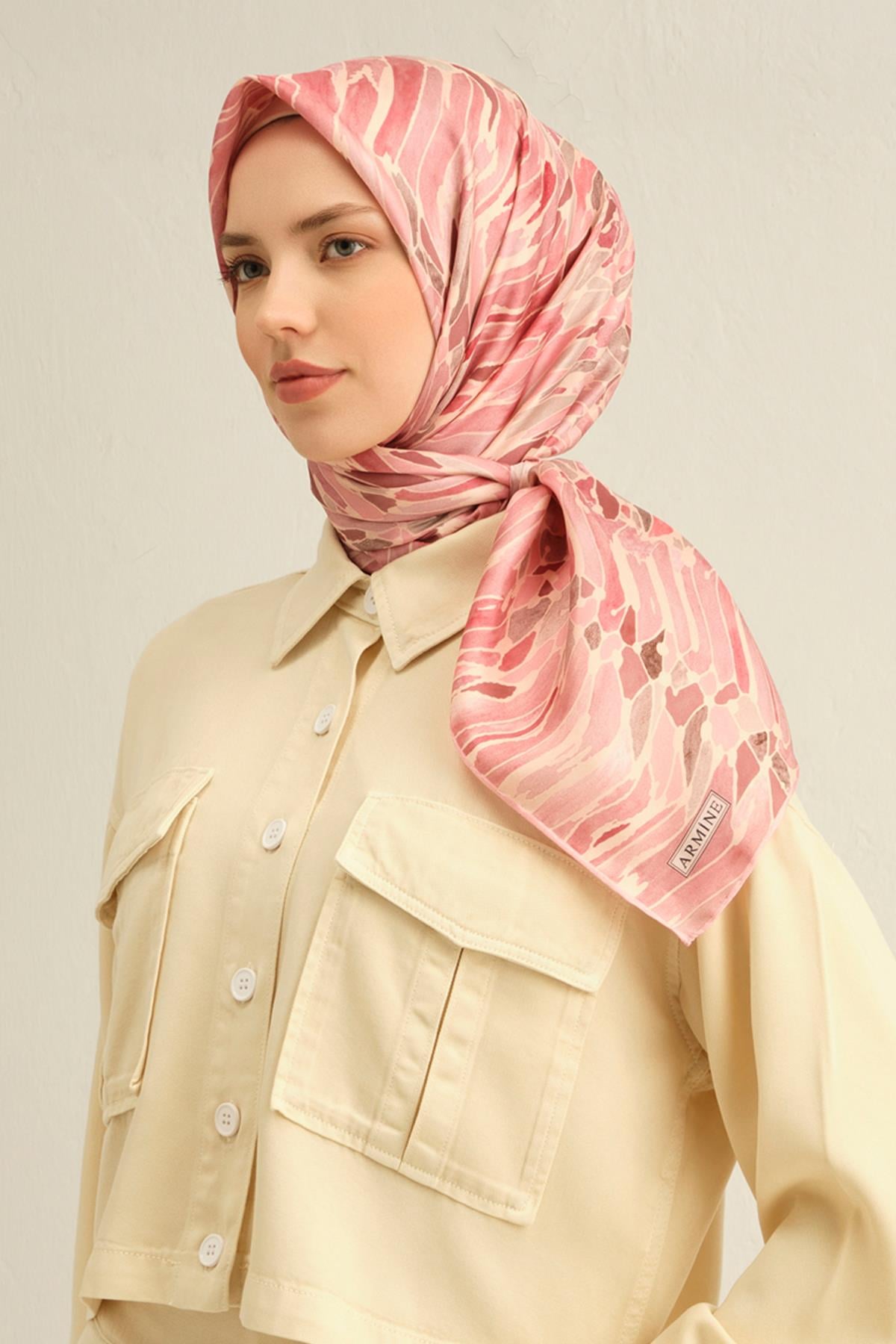 Armine İpek Eşarp 2025 İlkbahar-Yaz - 9335D-89 - Sura