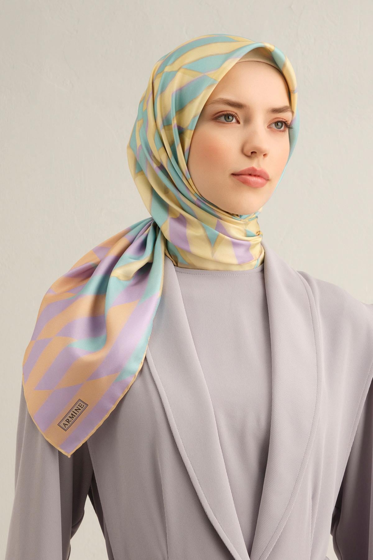 Armine İpek Eşarp 2025 İlkbahar-Yaz - 9325D-55 - Tivil