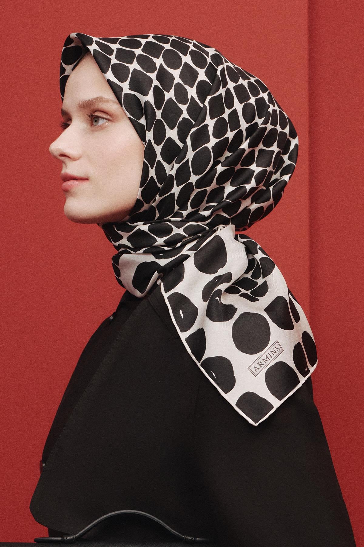 Armine İpek Eşarp 2025 İlkbahar-Yaz - 9354D-80 - Tivil