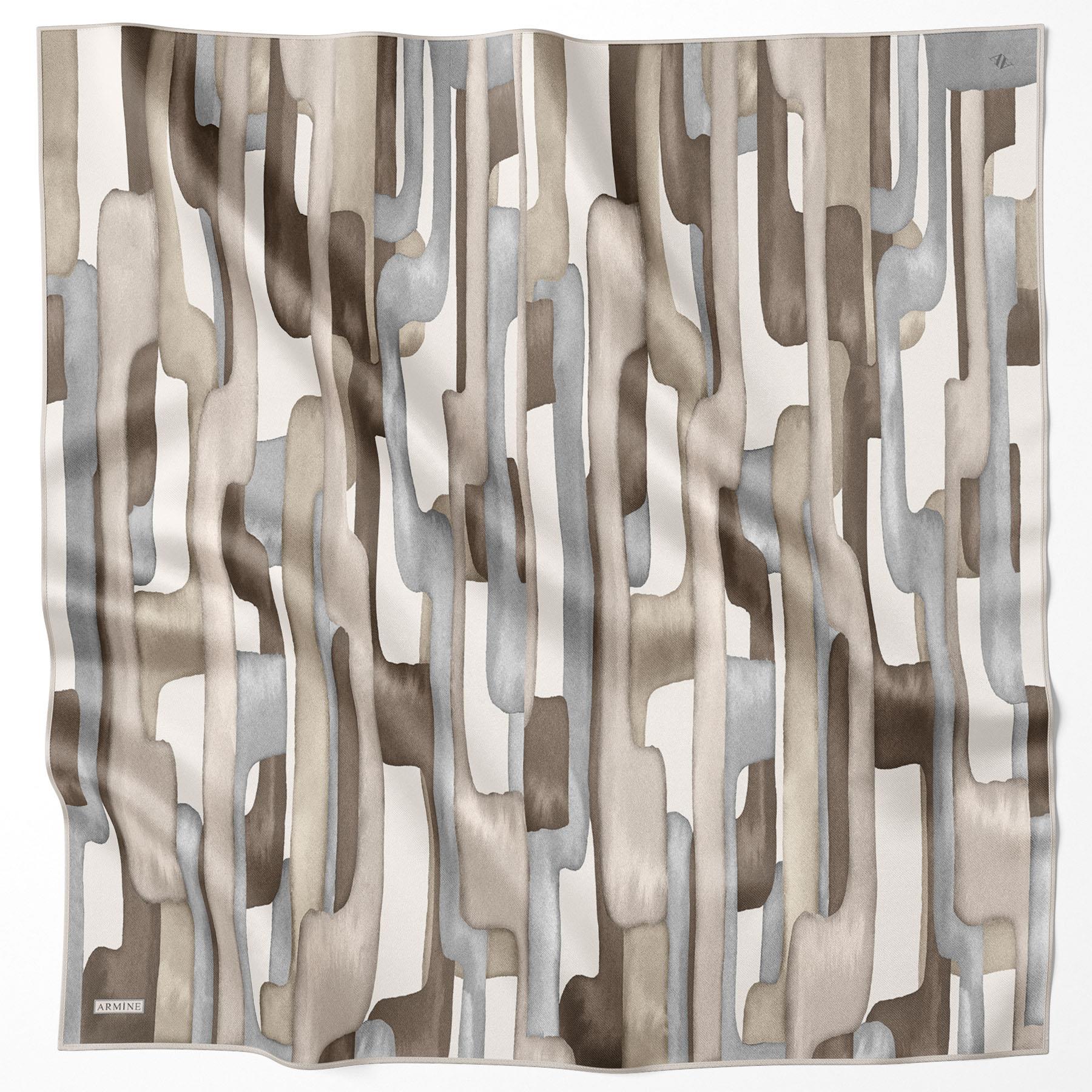 Armine Silk Scarf 2025 Spring-Summer - 9306D-34 - Twill