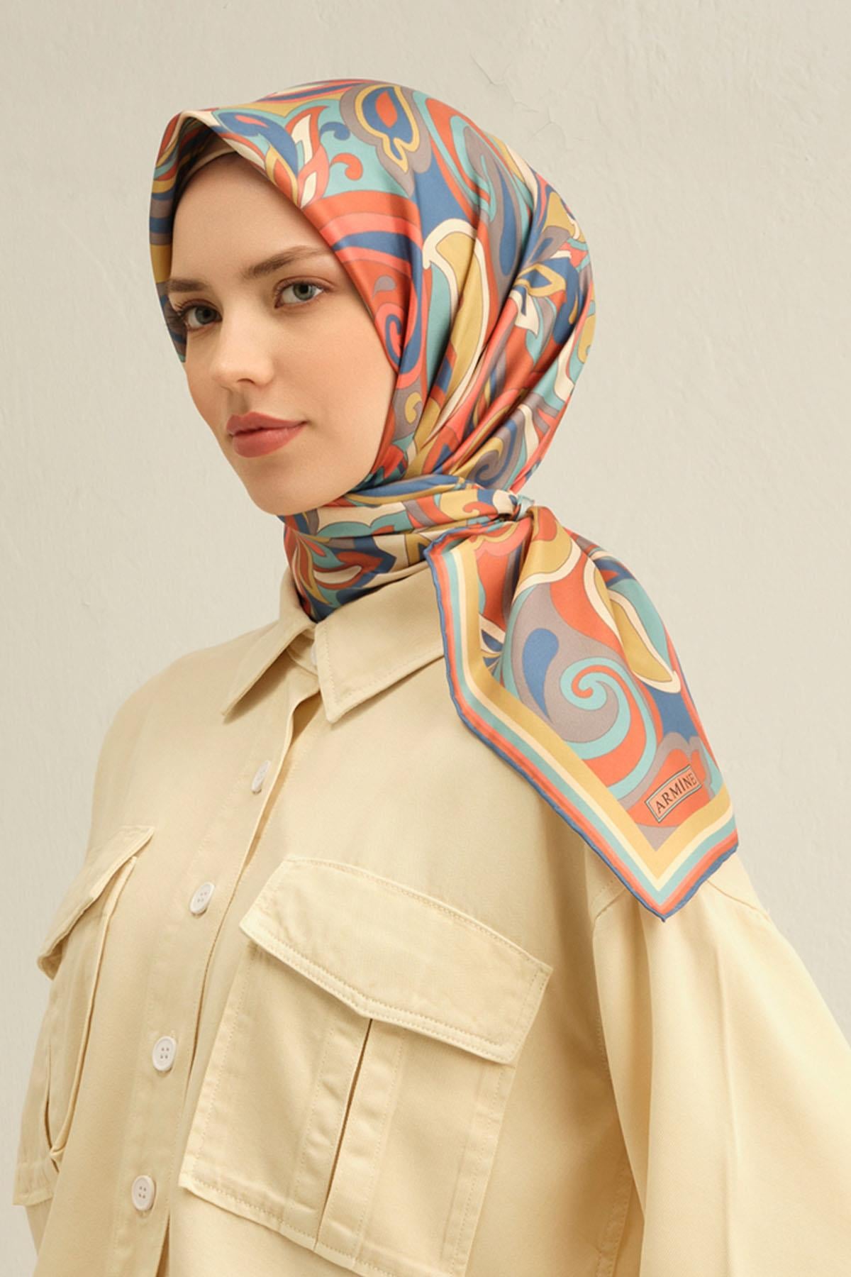 Armine İpek Eşarp 2025 İlkbahar-Yaz - 9323D-02 - Tivil