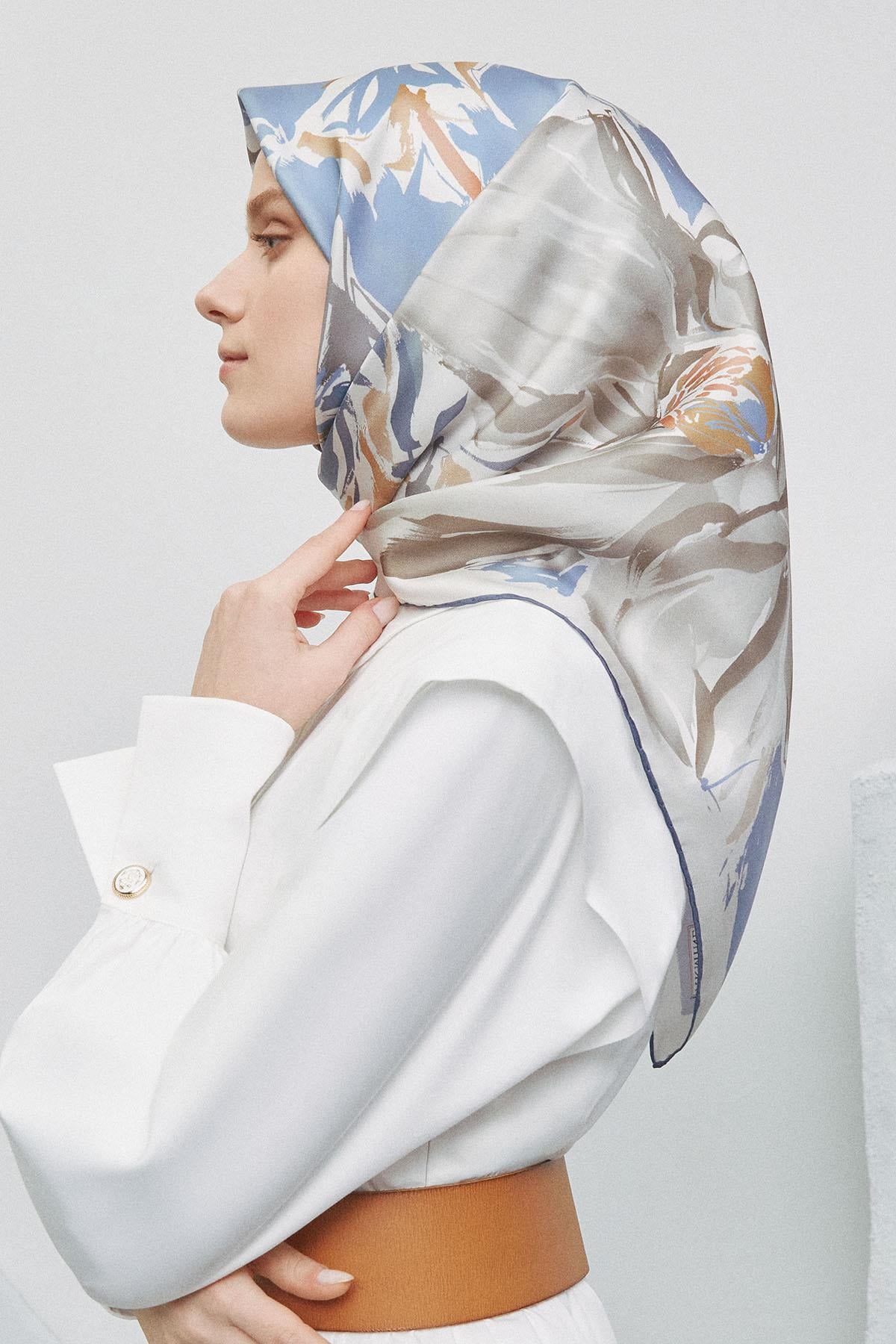 Armine İpek Eşarp 2025 İlkbahar-Yaz - 9337D-05 - Tivil