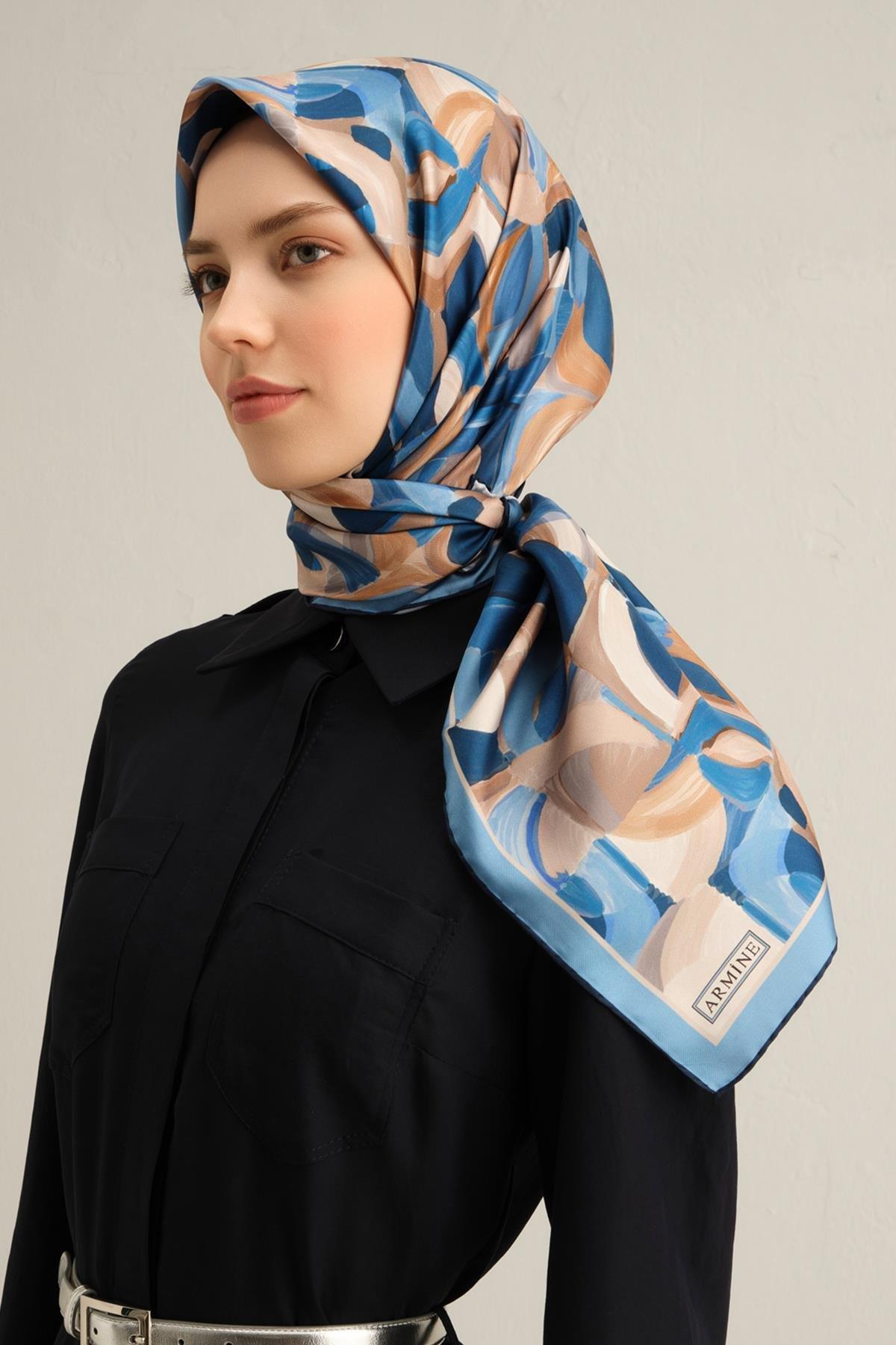 Armine Silk Scarf 2025 Spring-Summer - 9329D-83 - Satin
