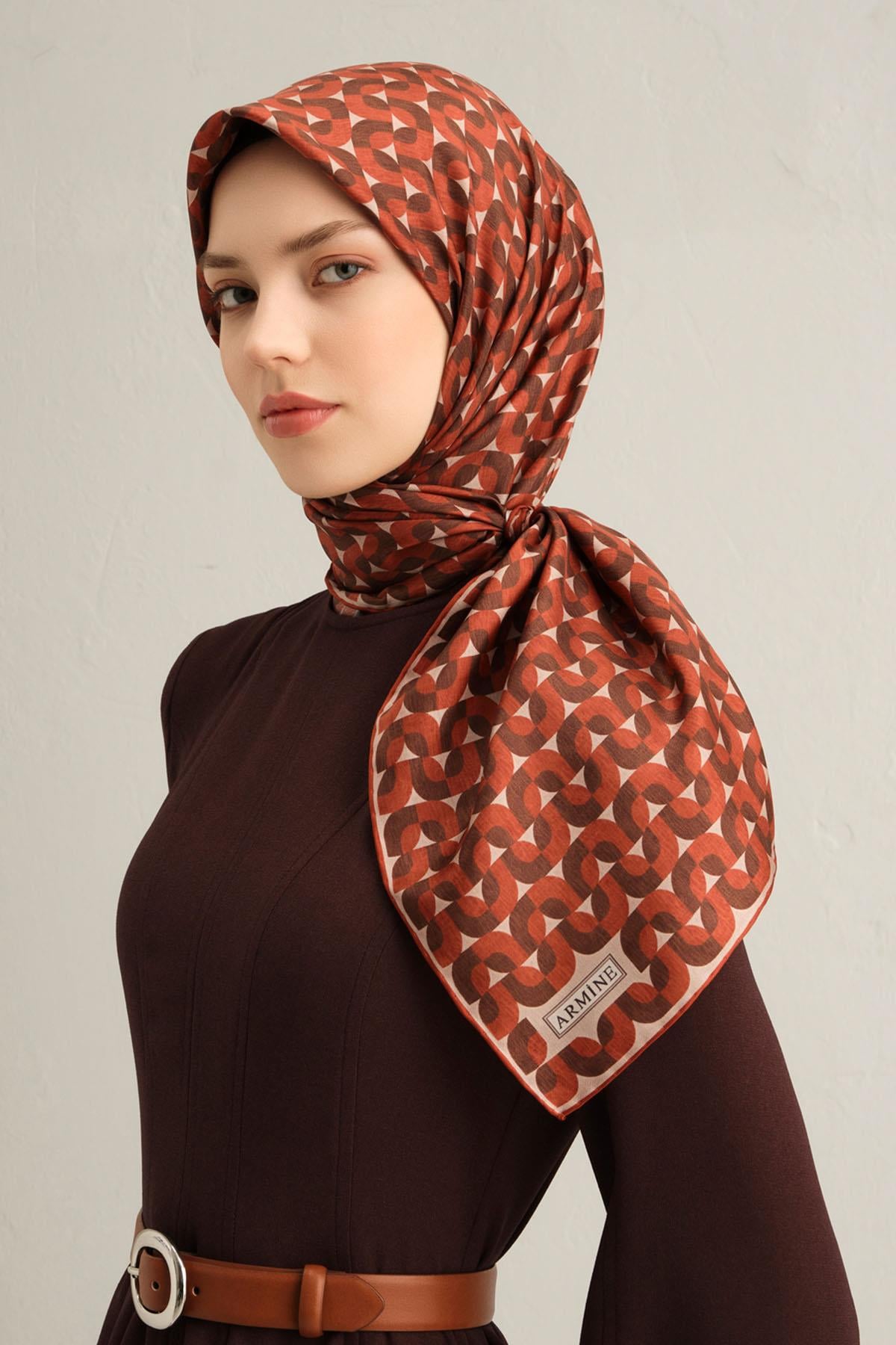 Armine İpek Eşarp 2025 İlkbahar-Yaz - 9321D-84 - Tivil