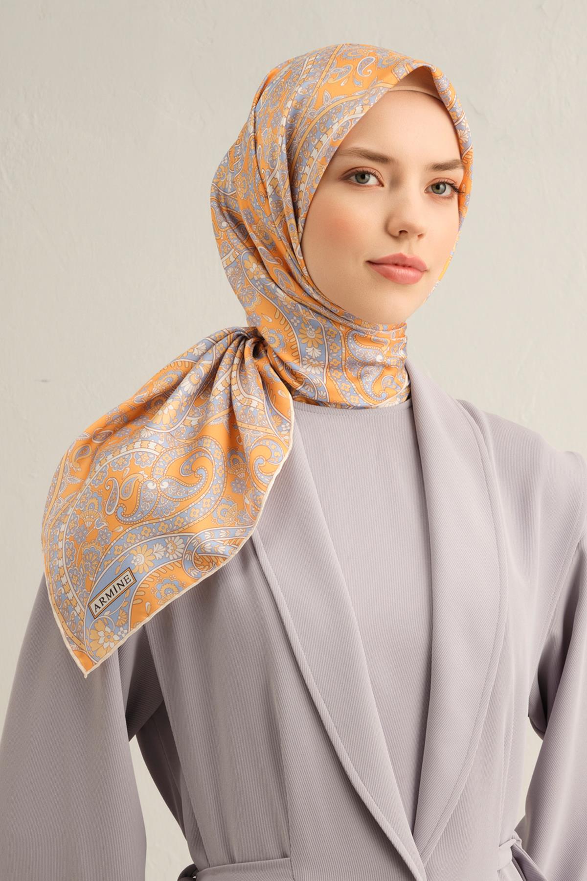 Armine İpek Eşarp 2025 İlkbahar-Yaz - 9304D-37 - Tivil